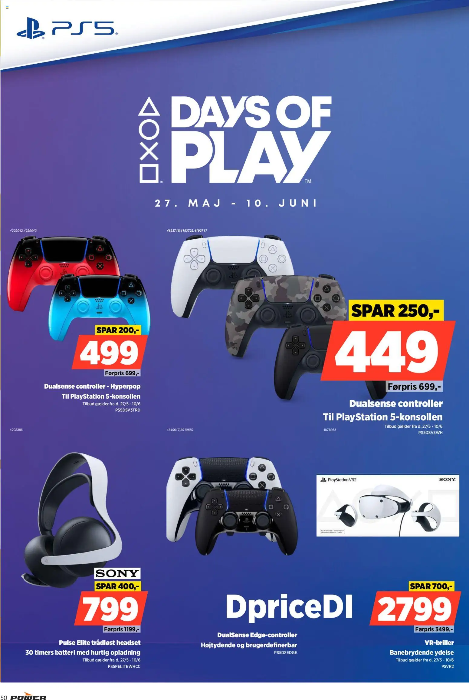 Power tilbudsavis – gyldig fra 22.05.2026 | Side: 50 | Produkter: Playstation, Batteri