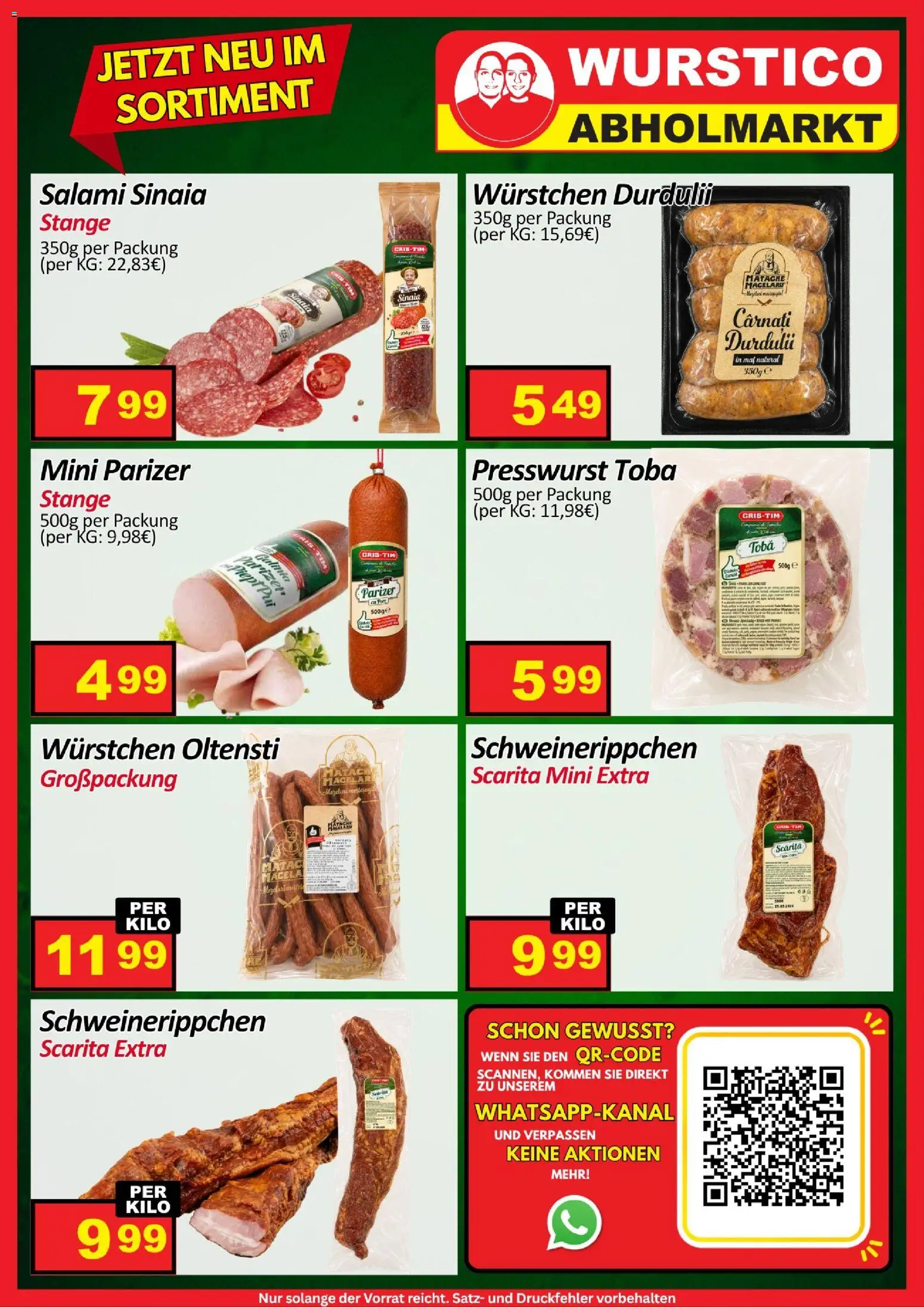 Wurstico Abholmarkt Flugblatt gültig ab 17.09.2026 | Seite: 10 | Produkte: Salami