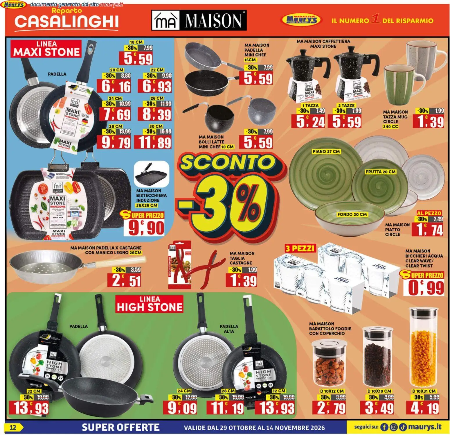 Volantino Maury's del 29/10/2026 | Pagina: 12