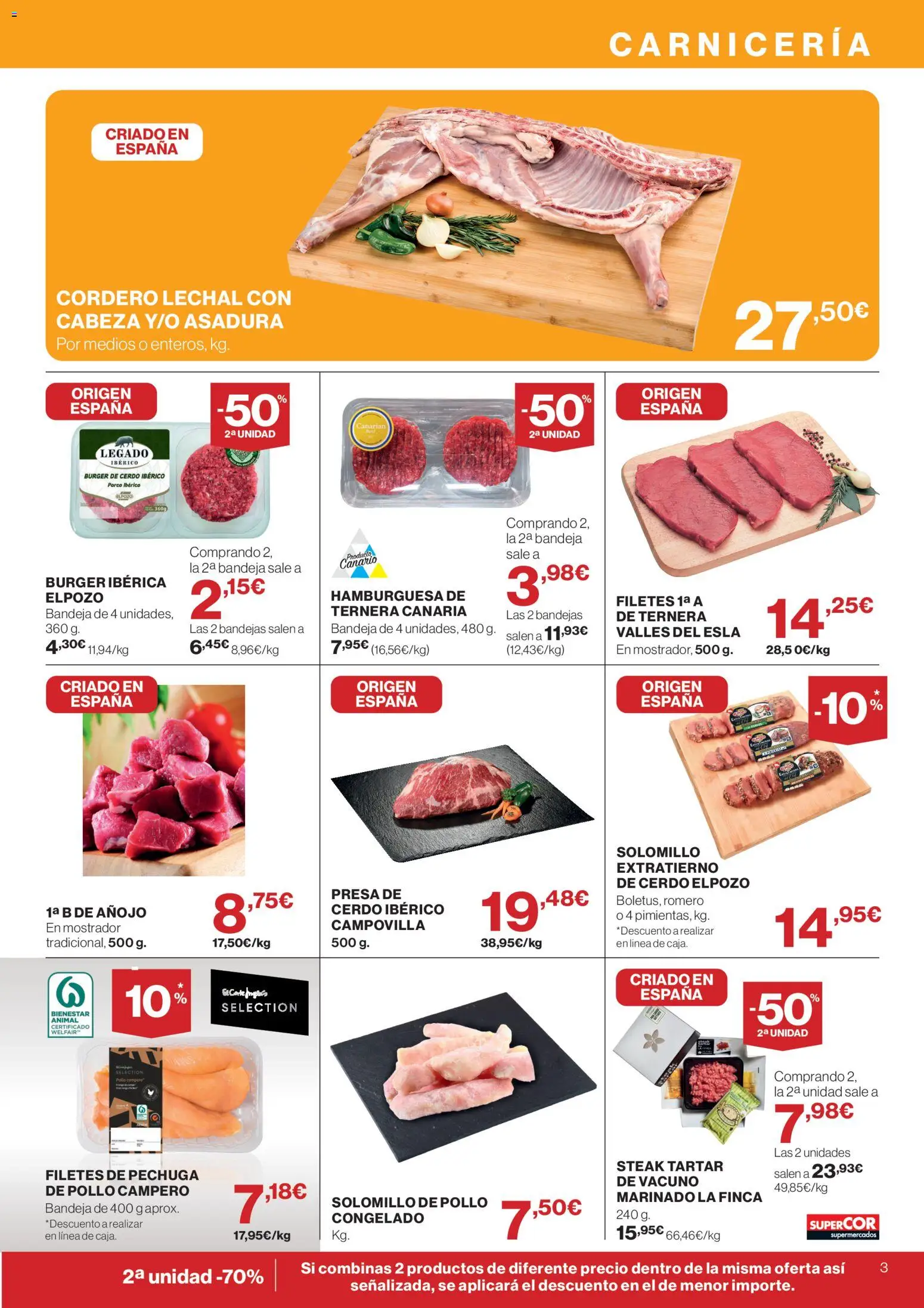 Supercor Canarias │ válido desde el 06.05.2026 | Página: 3 | Productos: Cerdo, Φίλτρο καφέ, Σοκολατούχο γάλα, Bandeja