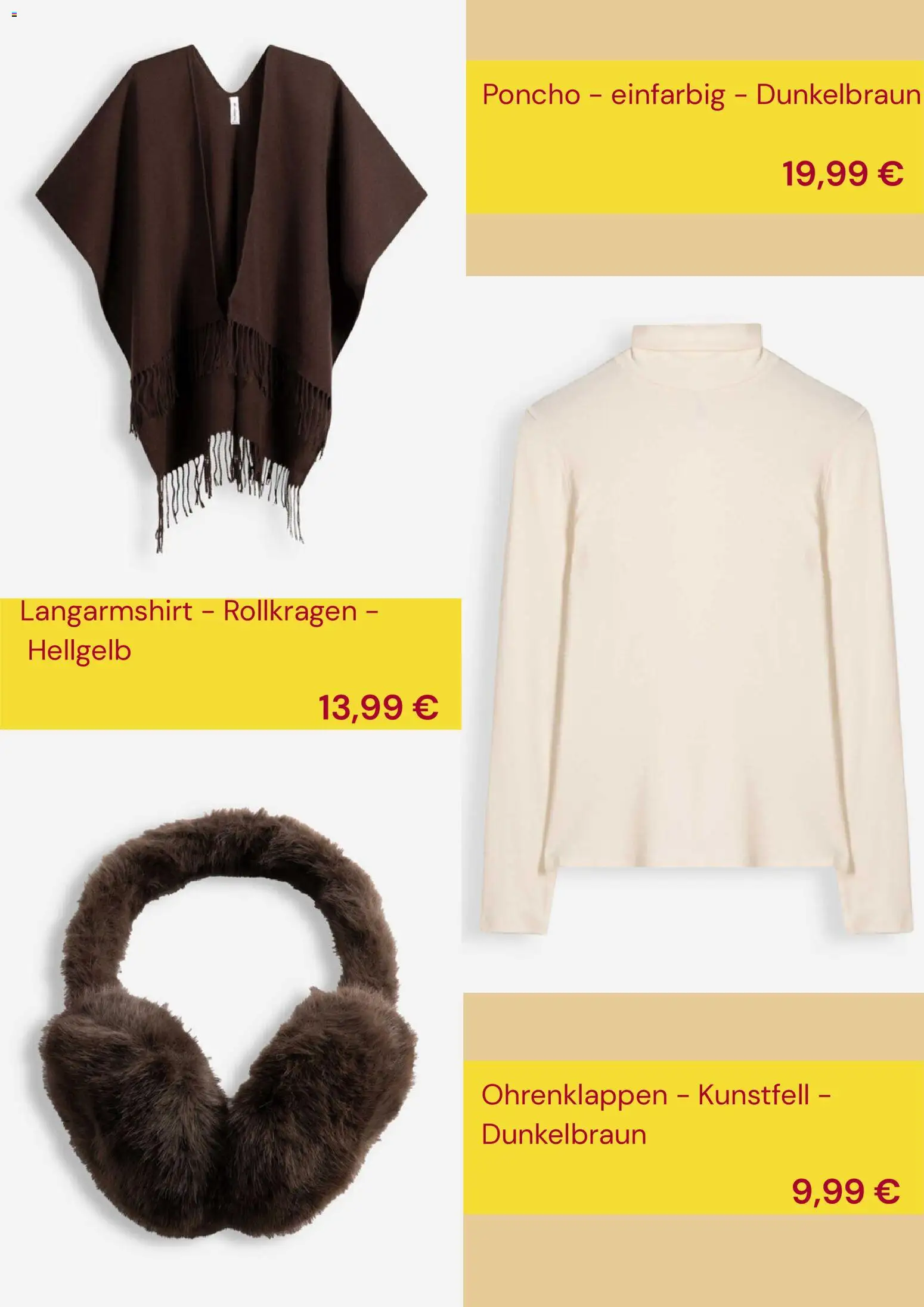 Takko Prospekt – gültig ab 20.10.2026 | Seite: 5 | Produkte: Poncho, Langarmshirt