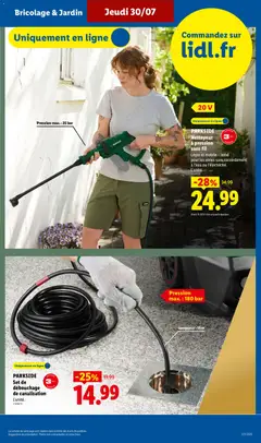 LIDL - Prévisualisation de PARKSIDE Nettoyeur à pression sans fil, Léger et mobile – idéal pour les zones sans raccordement à l'eau ou l'électricité. L'unité. valide à partir de 30/07/2026 | Page: 41