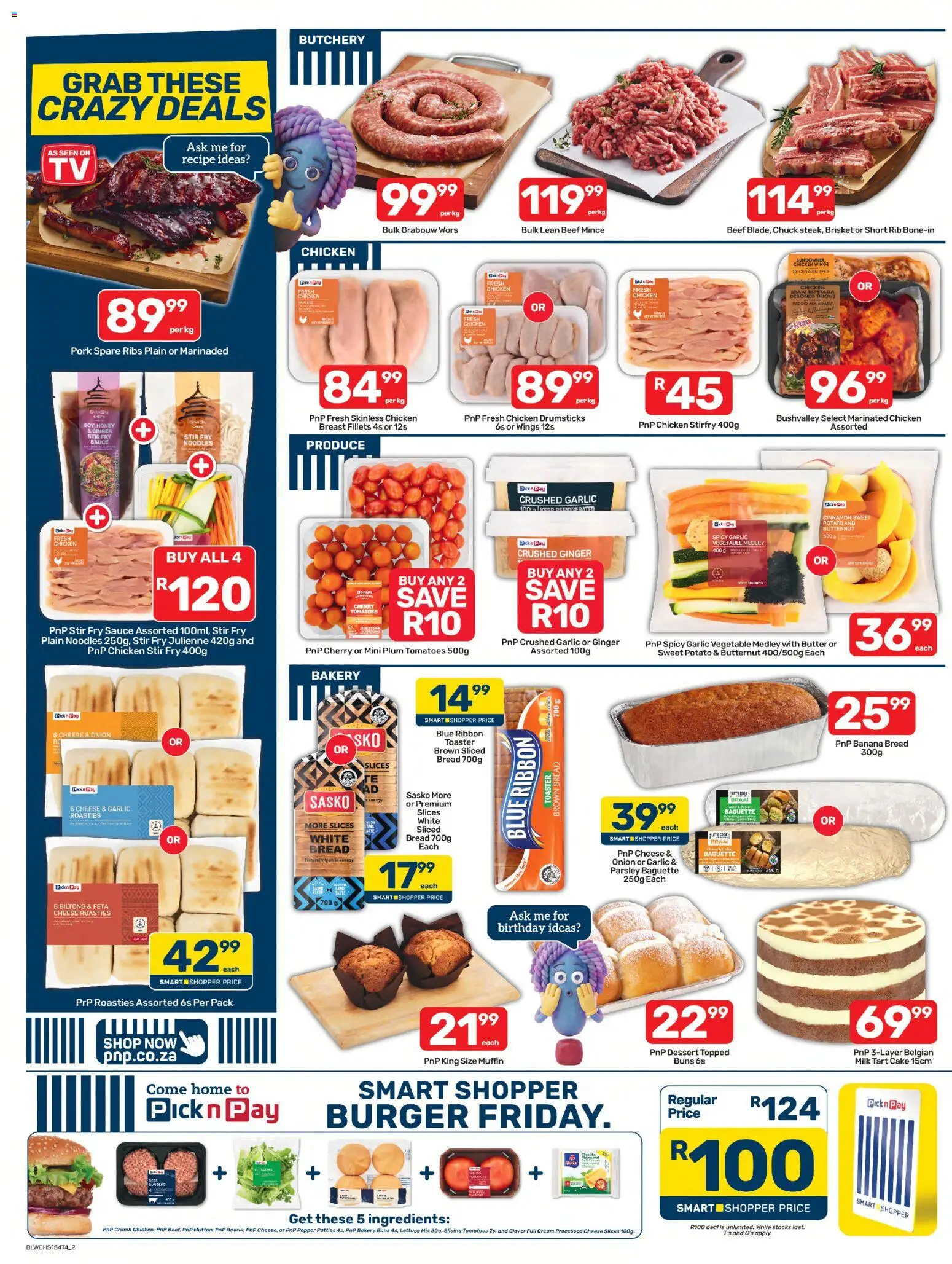 New Pick n Pay catalogue – valid from 25/09/2026 | Page: 2 | Products: Buns, Cheese, Garlic, Lettuce