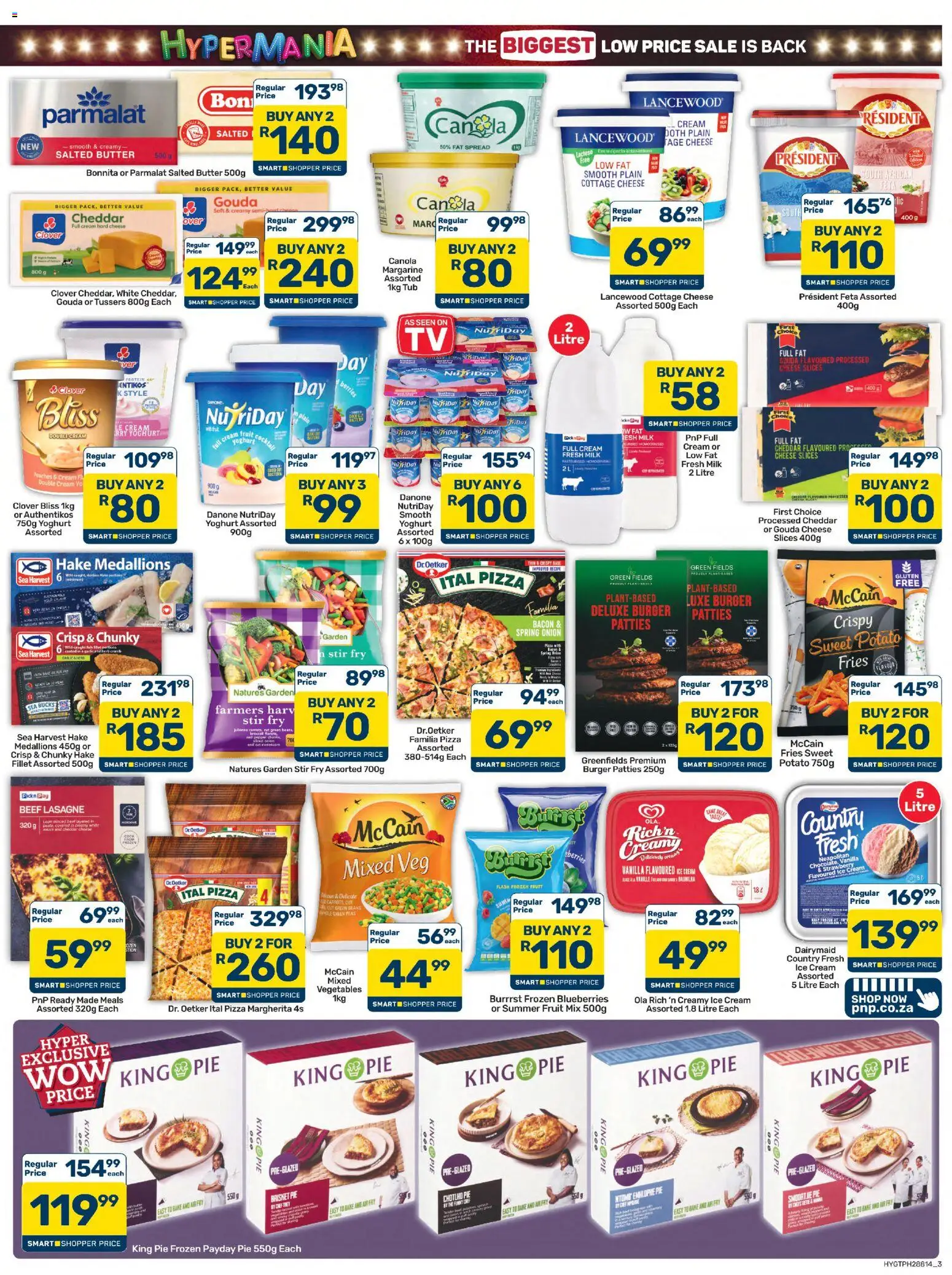 New Pick n Pay catalogue – valid from 25/09/2026 | Page: 3 | Products: Blueberries, Hard cheese, Frozen blueberries, Cream