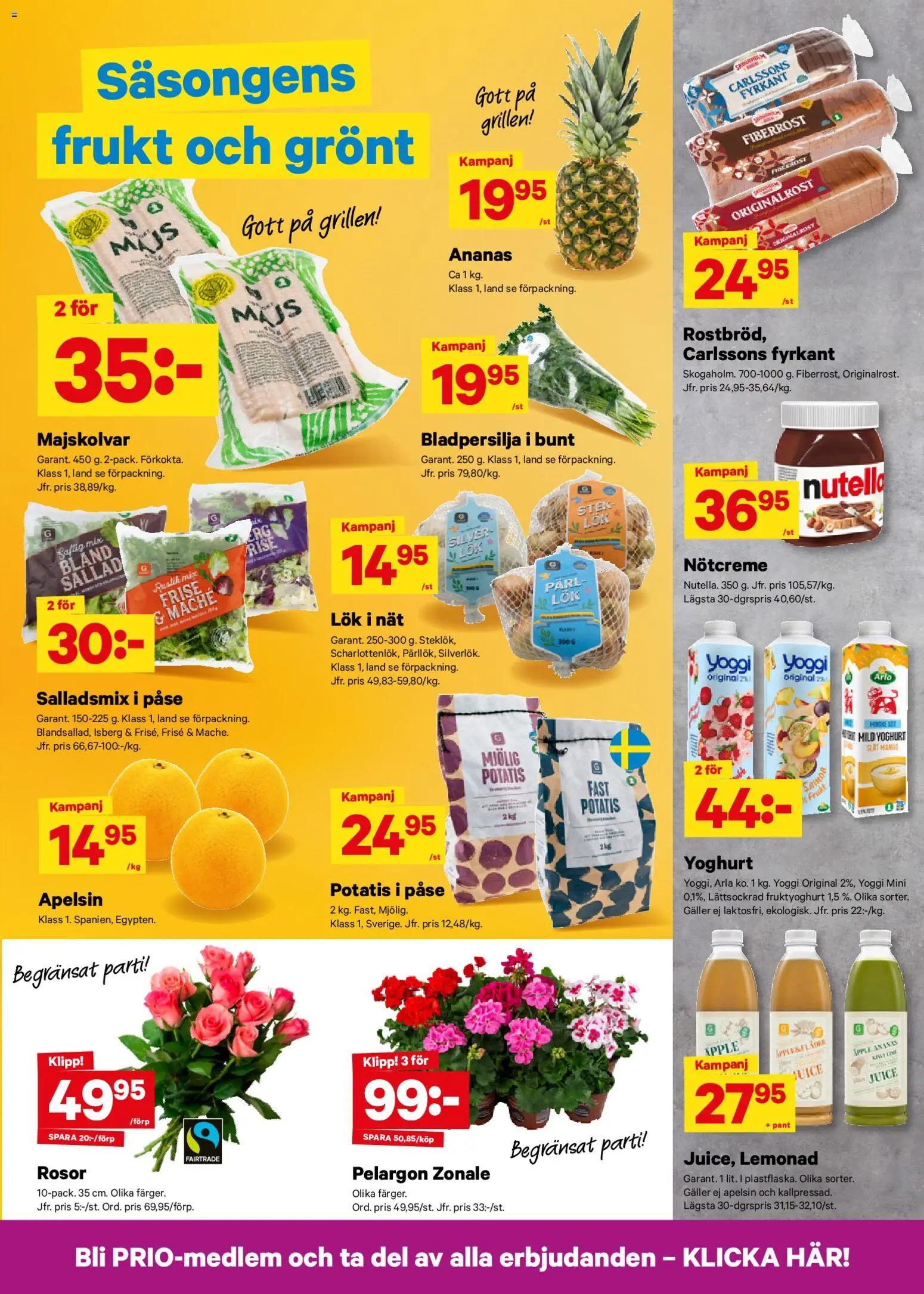 City Gross reklamblad aktuell från 27.04.2026 | Sida: 3 | Produkter: Juice, Yoggi, Apelsin, Mango
