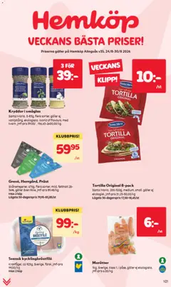 Hemköp erbjudanden - Förhandsvisning av reklamblad från butik Hemköp aktuell från 24/08/2026