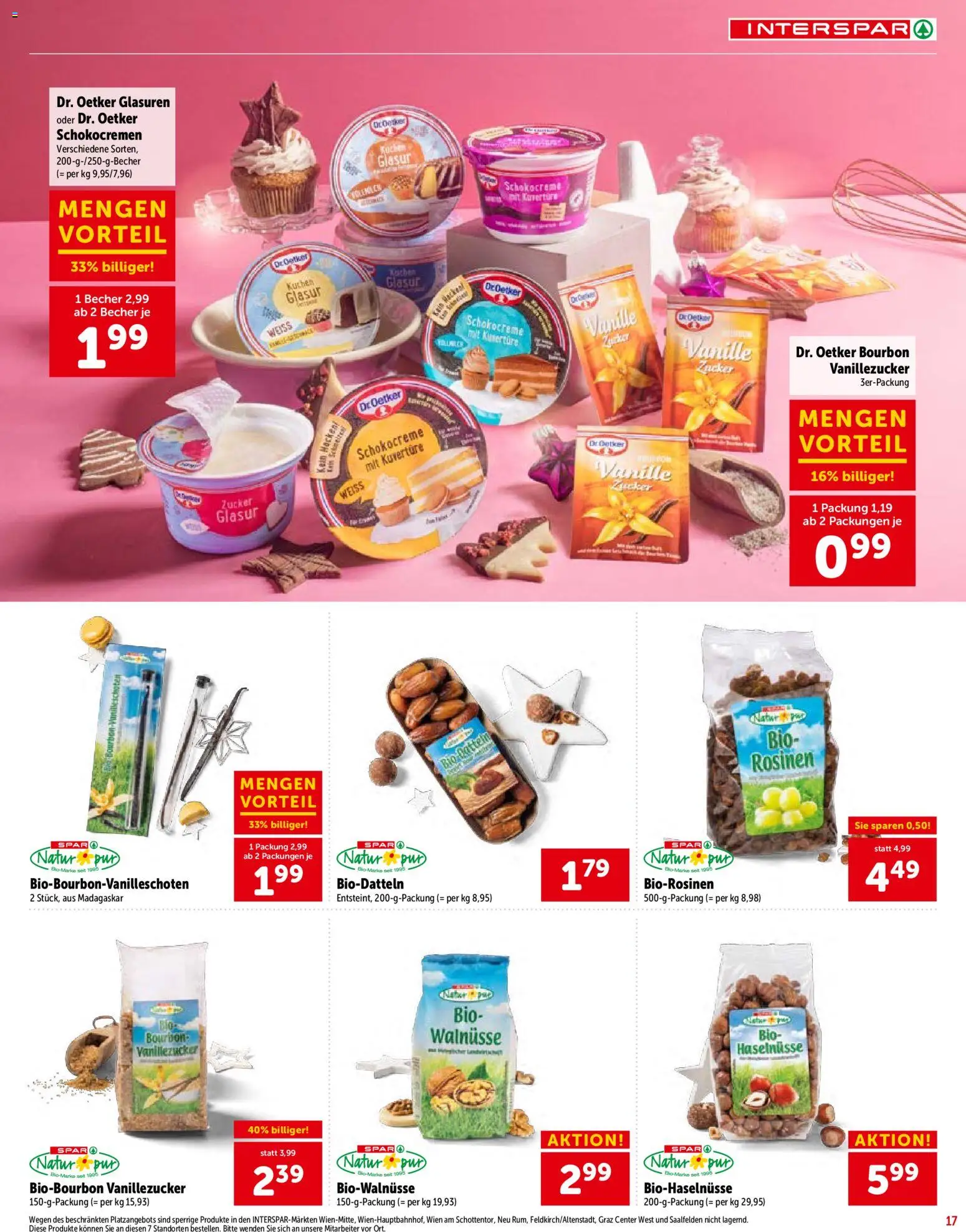 Interspar Sonderfolder Backen gültig ab 01.10.2026 | Seite: 17 | Produkte: Rosinen, Vanille, Haselnüsse, Bourbon