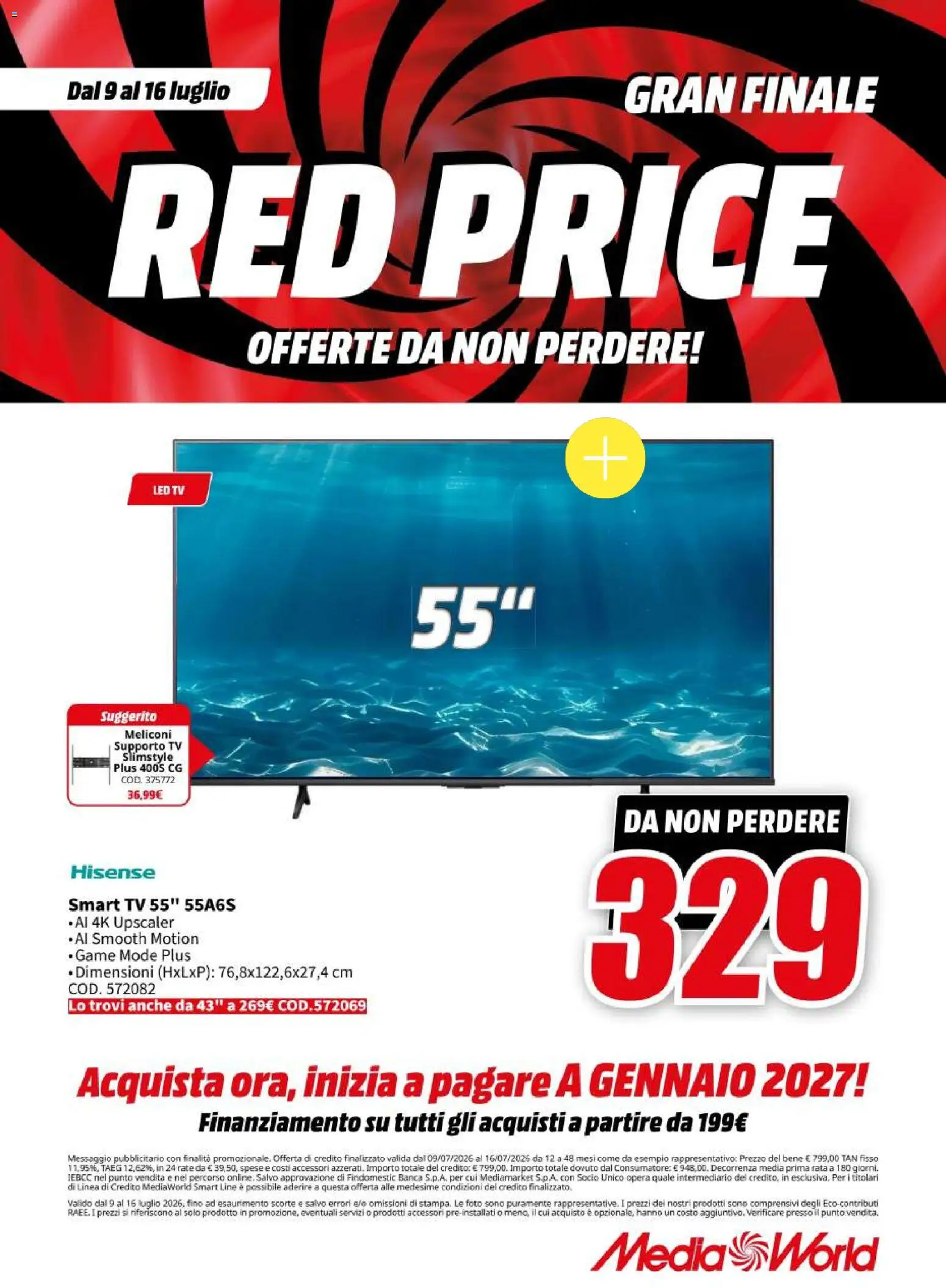 Volantino Media World del 09/07/2026 | Pagina: 7 | Prodotti: smart TV, TV