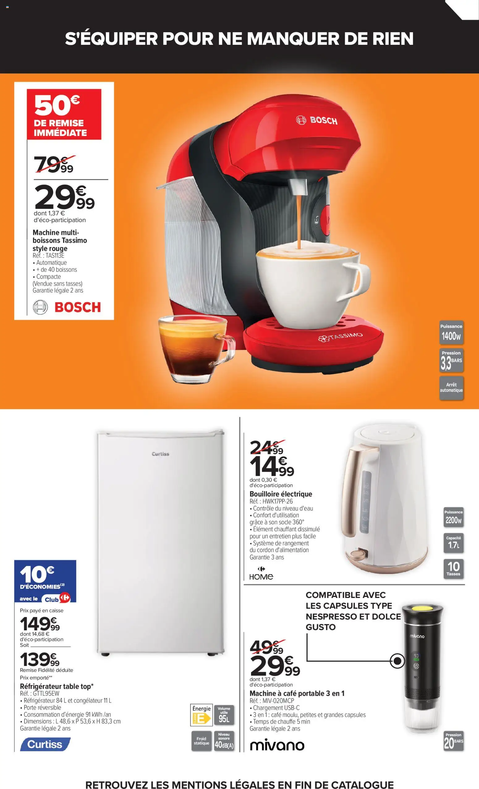 {H1} | Page: 16 | Produits: Réfrigérateur, Bouilloire, Dolce Gusto, Portable