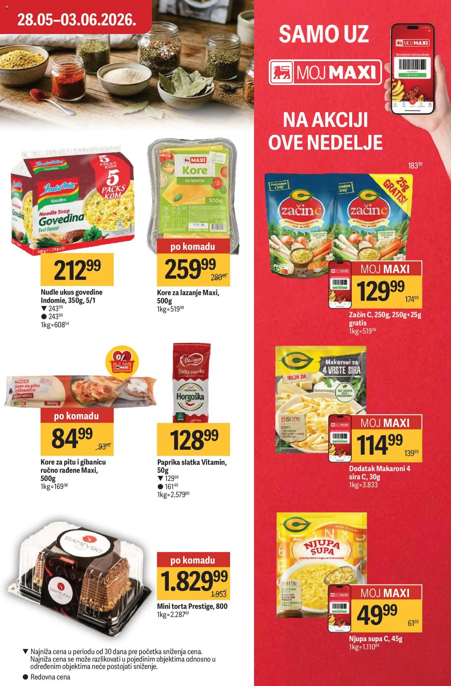 Maxi katalog - važi od 28.05.2026 | Strana: 17 | Proizvode: Govedina, Paprika, Lazanje, Nudle