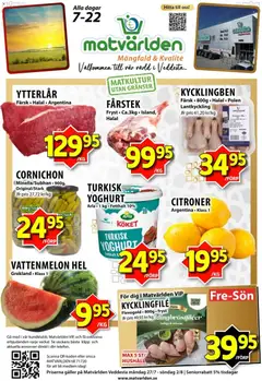 Matvärlden erbjudanden - Förhandsvisning av reklamblad från butik Matvärlden aktuell från 27/07/2026