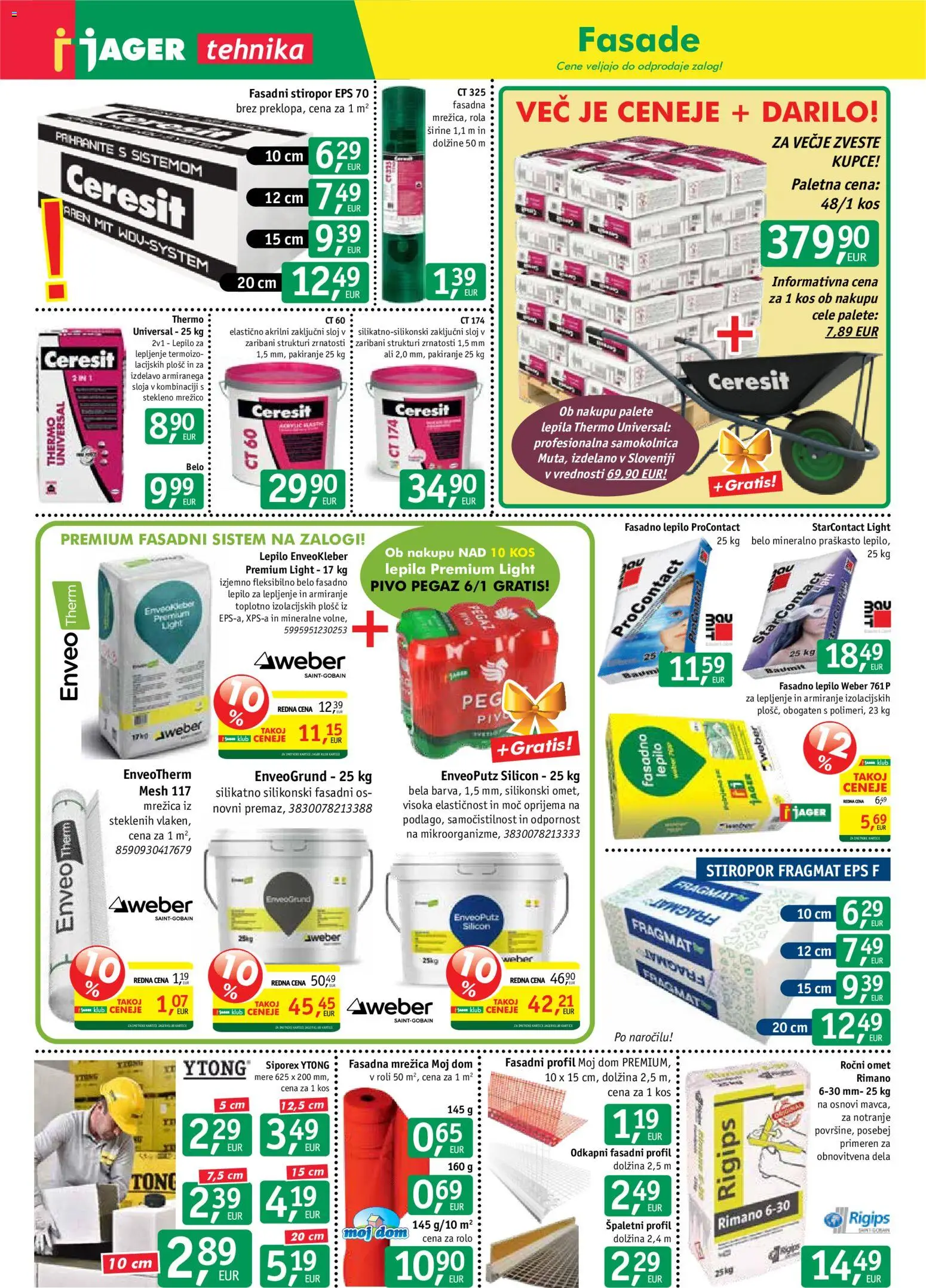 Novi Jager katalog ponudbe – veljaven od 14.10.2026 | Stran: 3 | Izdelki: Rolo, Kos, Lepilo, Samokolnica