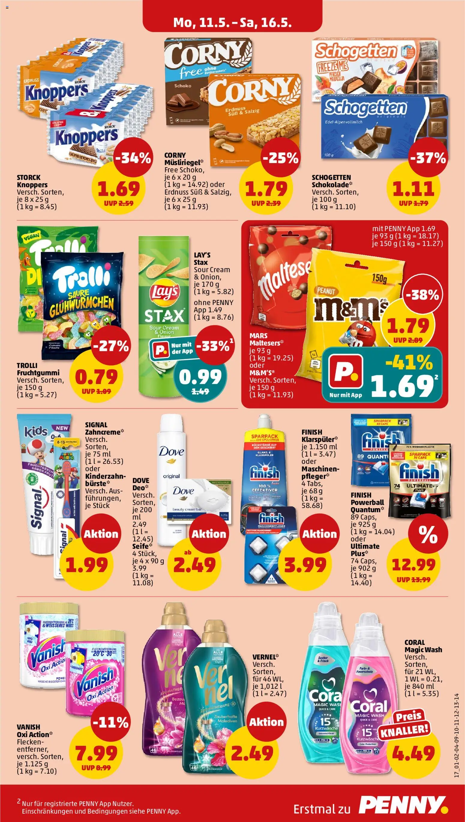 Penny Prospekt 	 – gültig ab 11.05.2026 | Seite: 19 | Produkte: M&M's, Finish, Mars, Knoppers