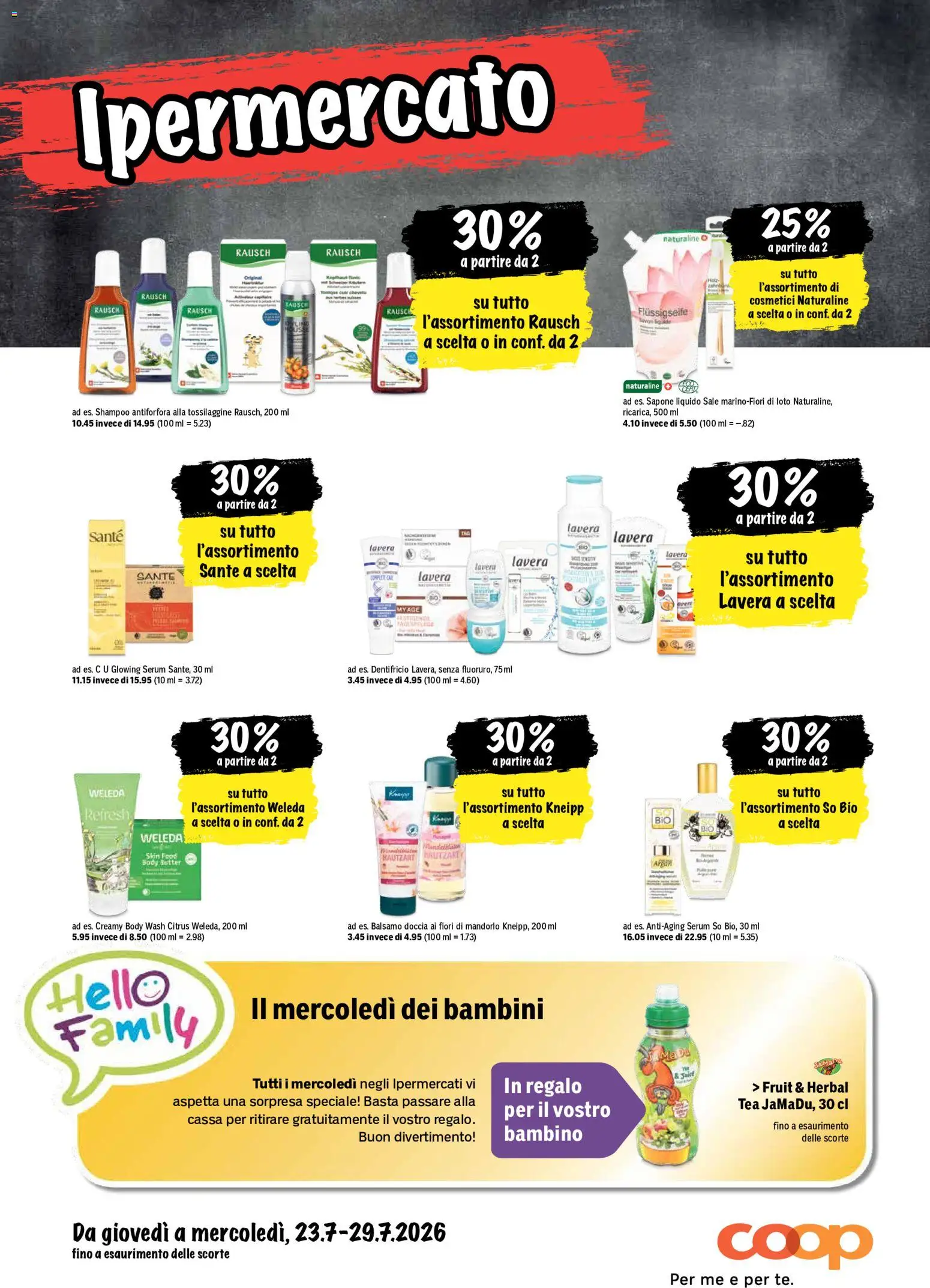 Coop aktionen IT – gültig ab 23.07.2026 | Seite: 24 | Produkte: Serum, Shampoo, Butter
