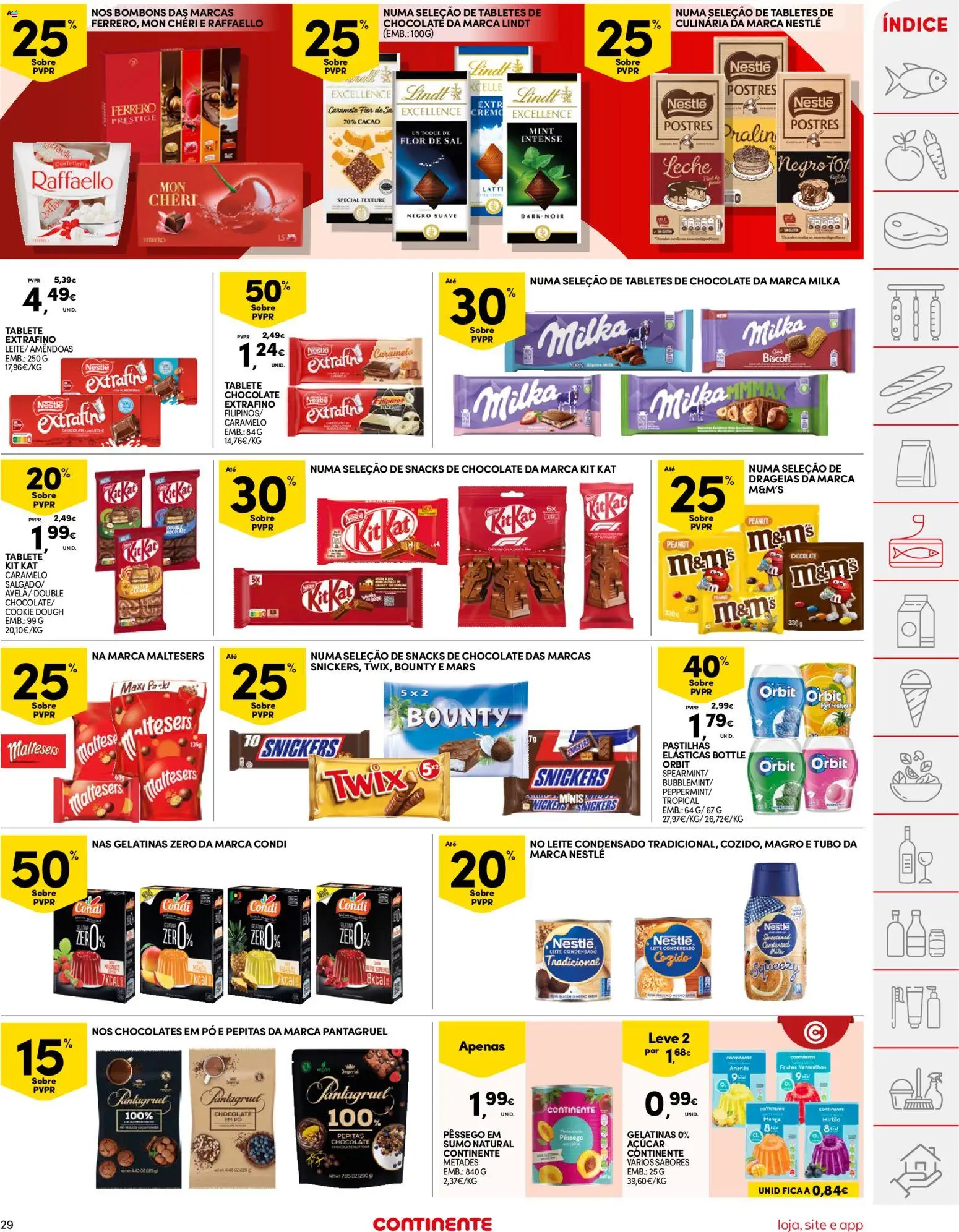 Continente folheto │ válido de 21.04.2026 | Página: 29 | Produtos: Pó, Leite condensado, Chocolate, Açúcar