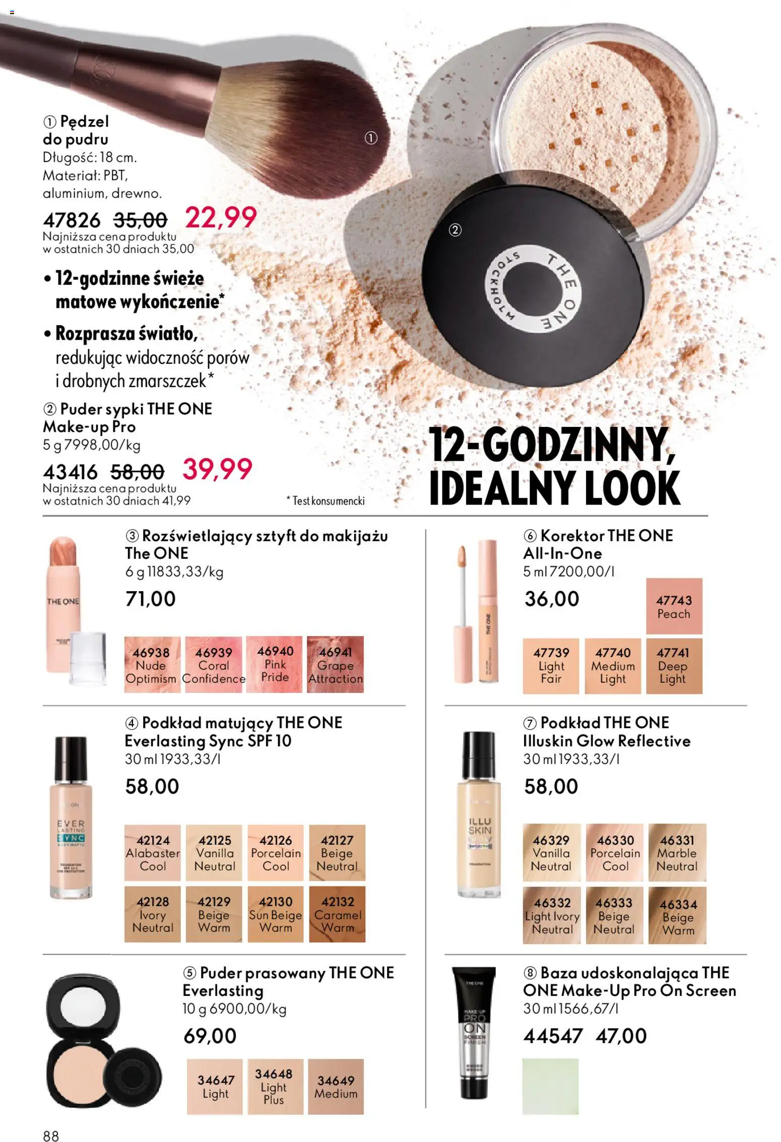 Oriflame Katalog 7 2026 od 06.05.2026 | Strona: 88 | Produkty: Pędzel, Korektor, Puder
