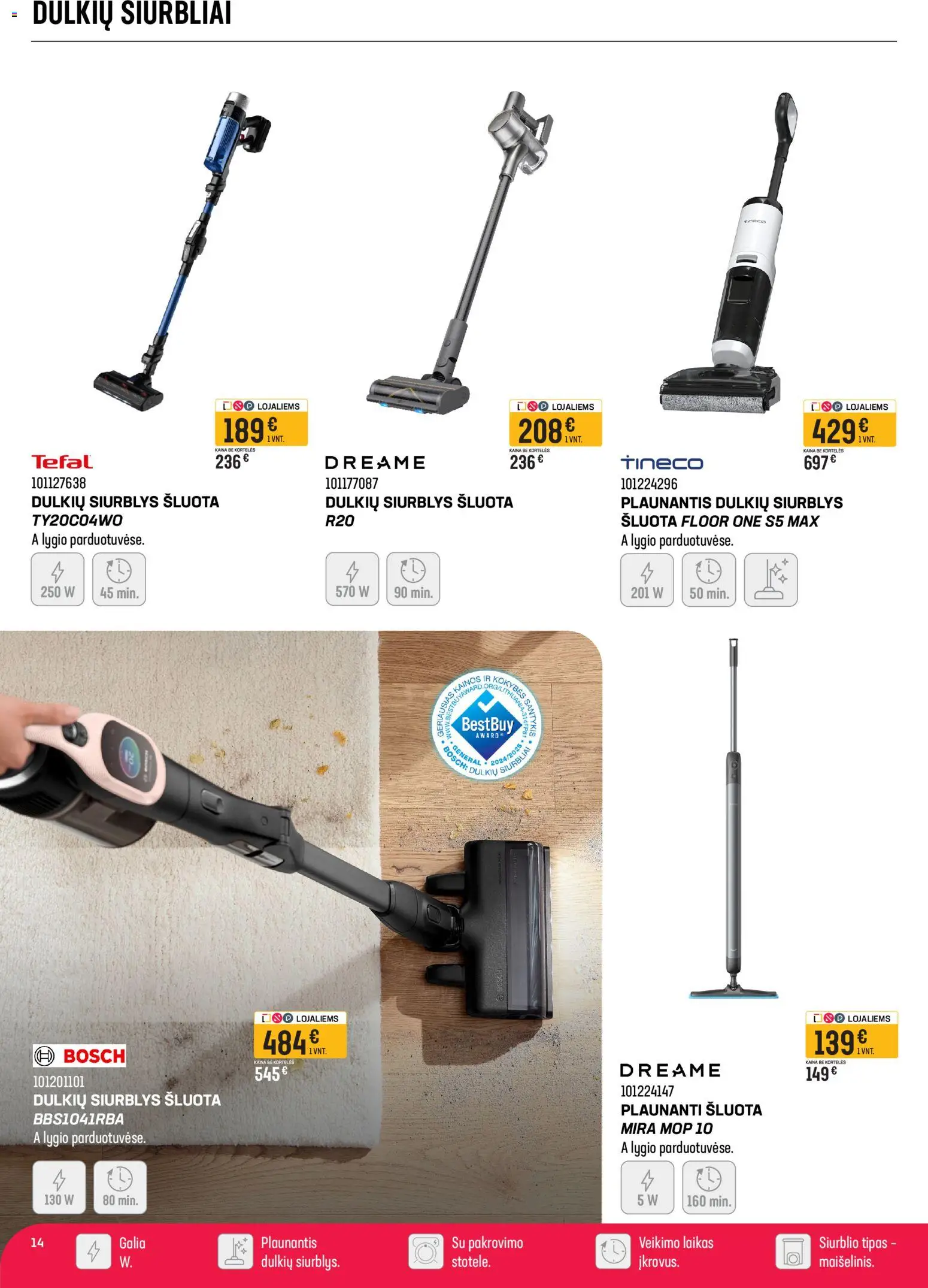 Senukai akcijos nuo 2026.07.29 | Puslapis: 14 | Prekių: Dulkių siurblys