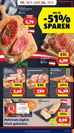 Hofer Flugblatt ab 18.09.2026 gültig | Seite: 9 | Produkte: Baguette, Lachsfilet, Brot