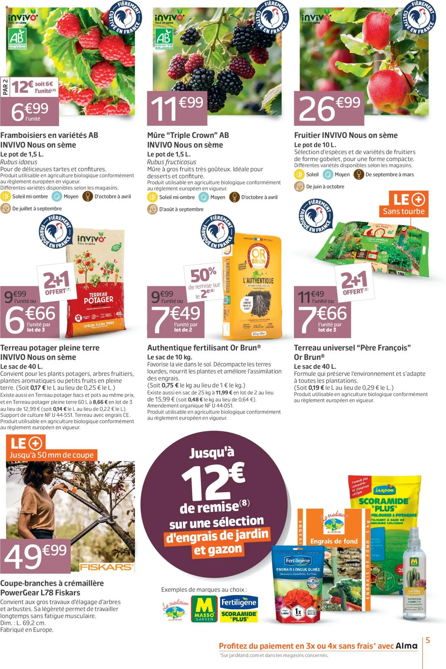 {H1} | Page: 5 | Produits: Engrais, Terreau Universel, Plantes, Tourbe