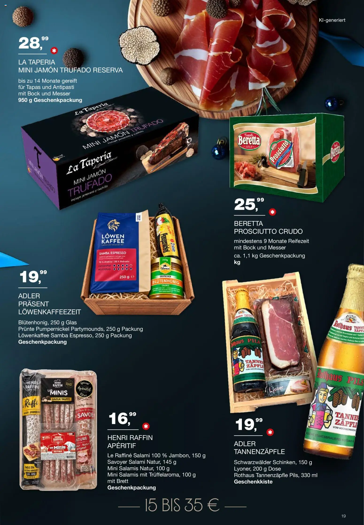 Handelshof Schöner Schenken – gültig ab 01.10.2026 | Seite: 19 | Produkte: Kaffee, Pils, Salami