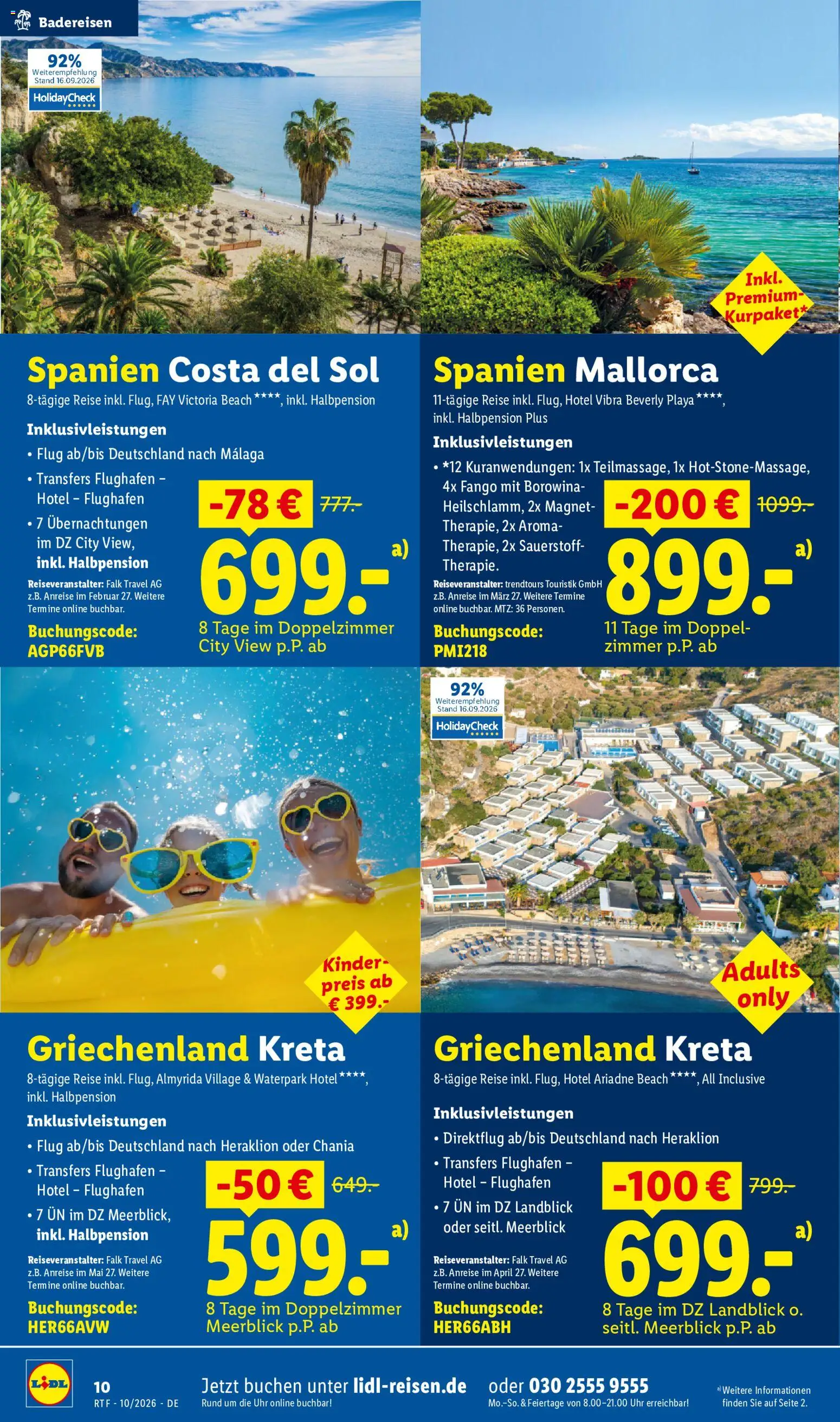 Lidl Reisen Oktober/November Reise-Highlights – gültig ab 14.10.2026 | Seite: 10 | Produkte: Uhr