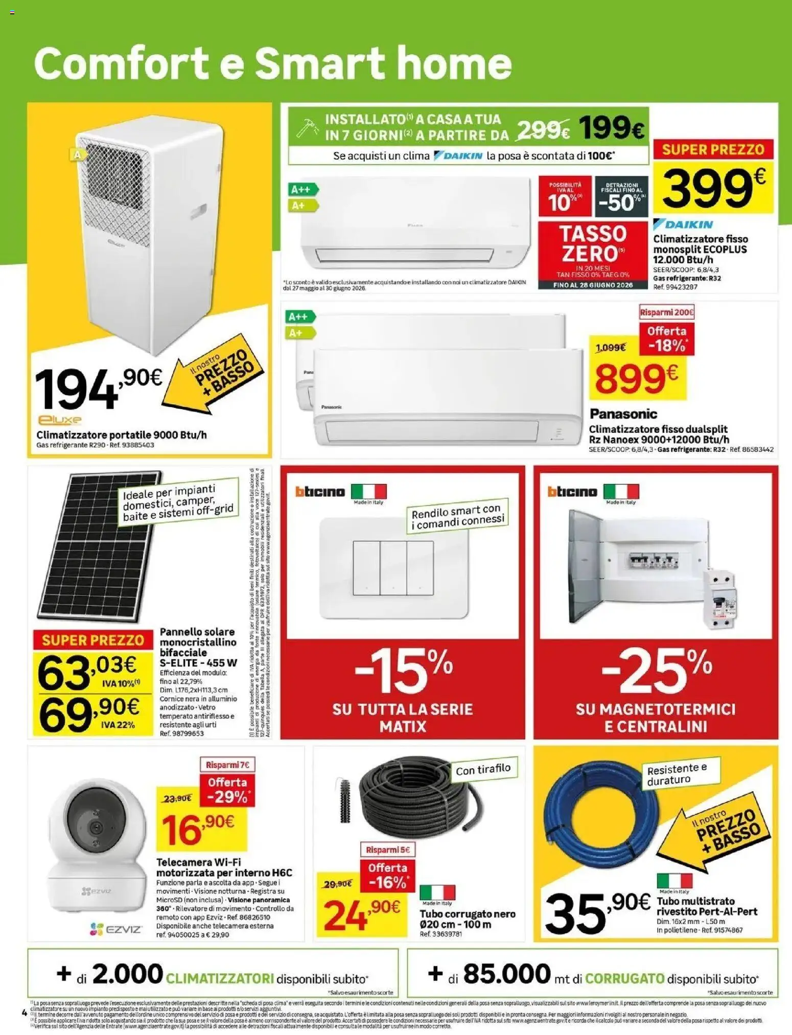 Volantino Leroy Merlin del 27.05.2026 | Pagina: 4 | Prodotti: Climatizzatore, Tubo, Alluminio