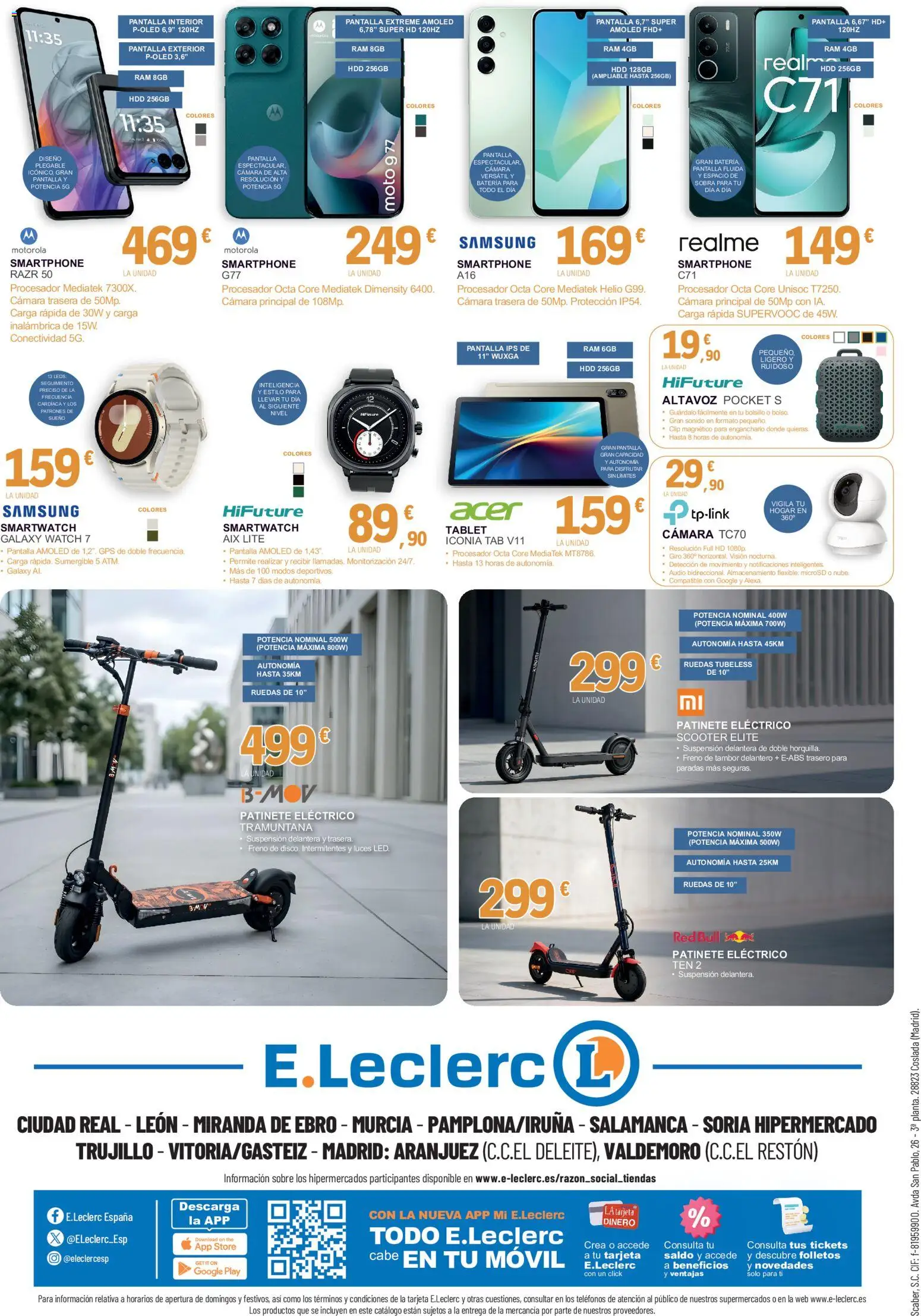 E.Leclerc folleto │ válido desde el 07/09/2026 | Página: 8 | Productos: Patinete, Audio, Cámara, Patinete eléctrico