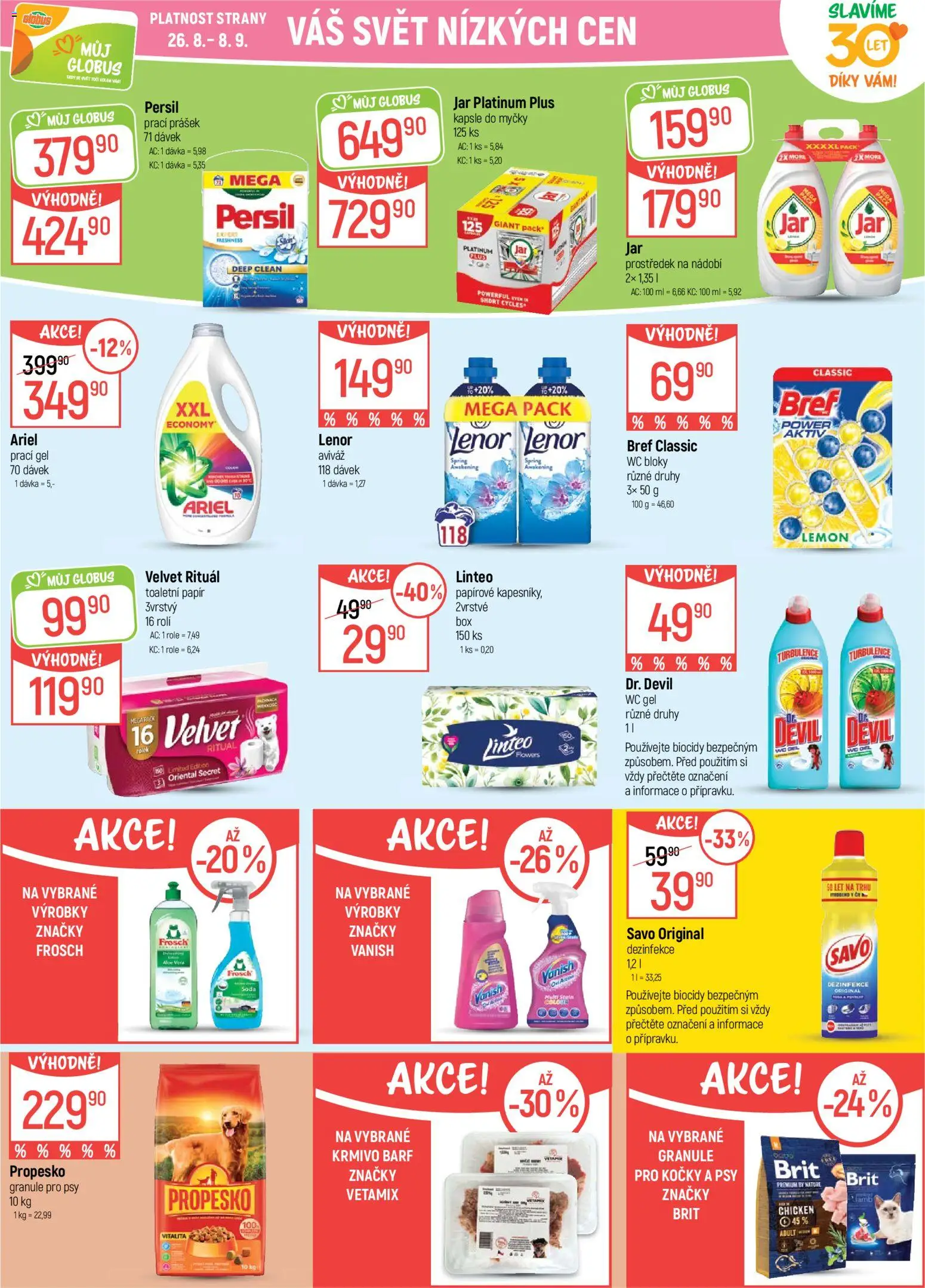 Globus leták od 26.08.2026 | Strana: 36 | Produkty: Kapsle, Savo, Velvet, Jar