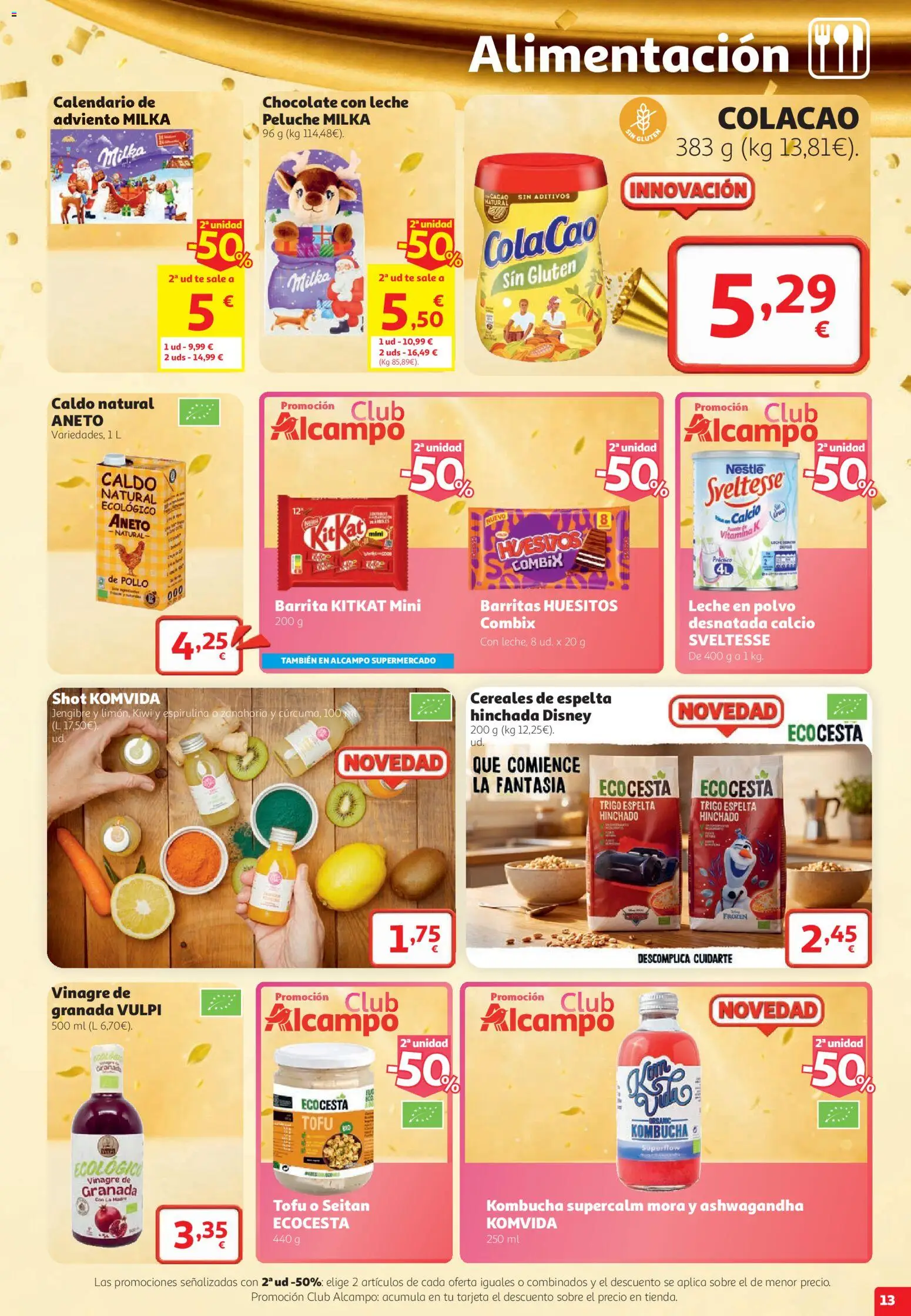 Alcampo folleto Irún │ válido desde el 22/10/2026 | Página: 13 | Productos: Jengibre, Chocolate, Té, Chocolate con leche