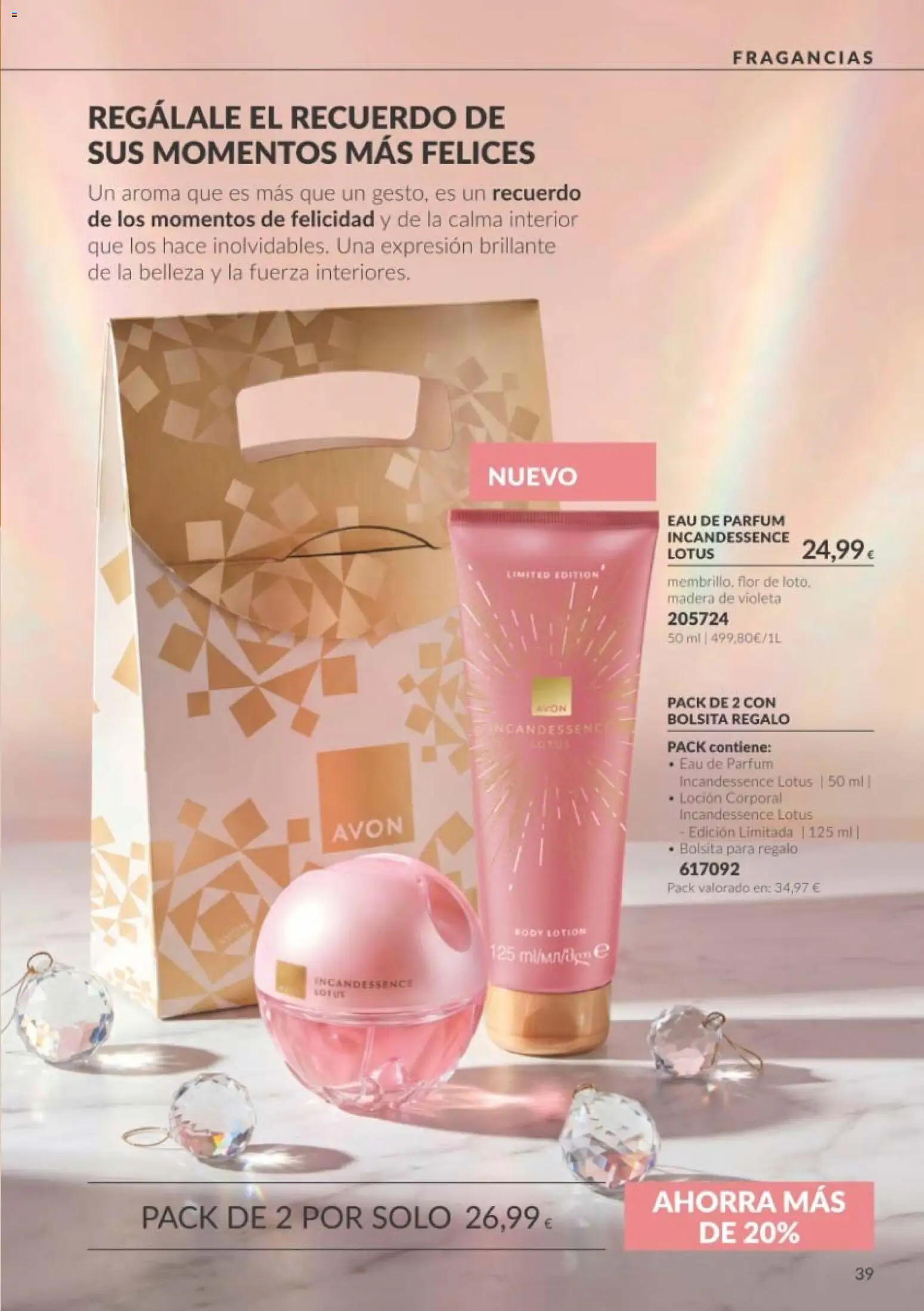 Catálogo AVON Black Friday │ válido desde el 01/11/2026 | Página: 39 | Productos: Loción corporal, Lotus, Body, Eau de parfum