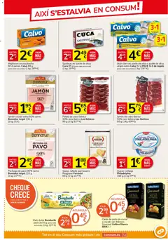 Vista previa Consum folleto válido desde el 23.04.2026 | Página: 9 | Productos: Jamón, Queso rallado, Aceite de oliva, Atún claro