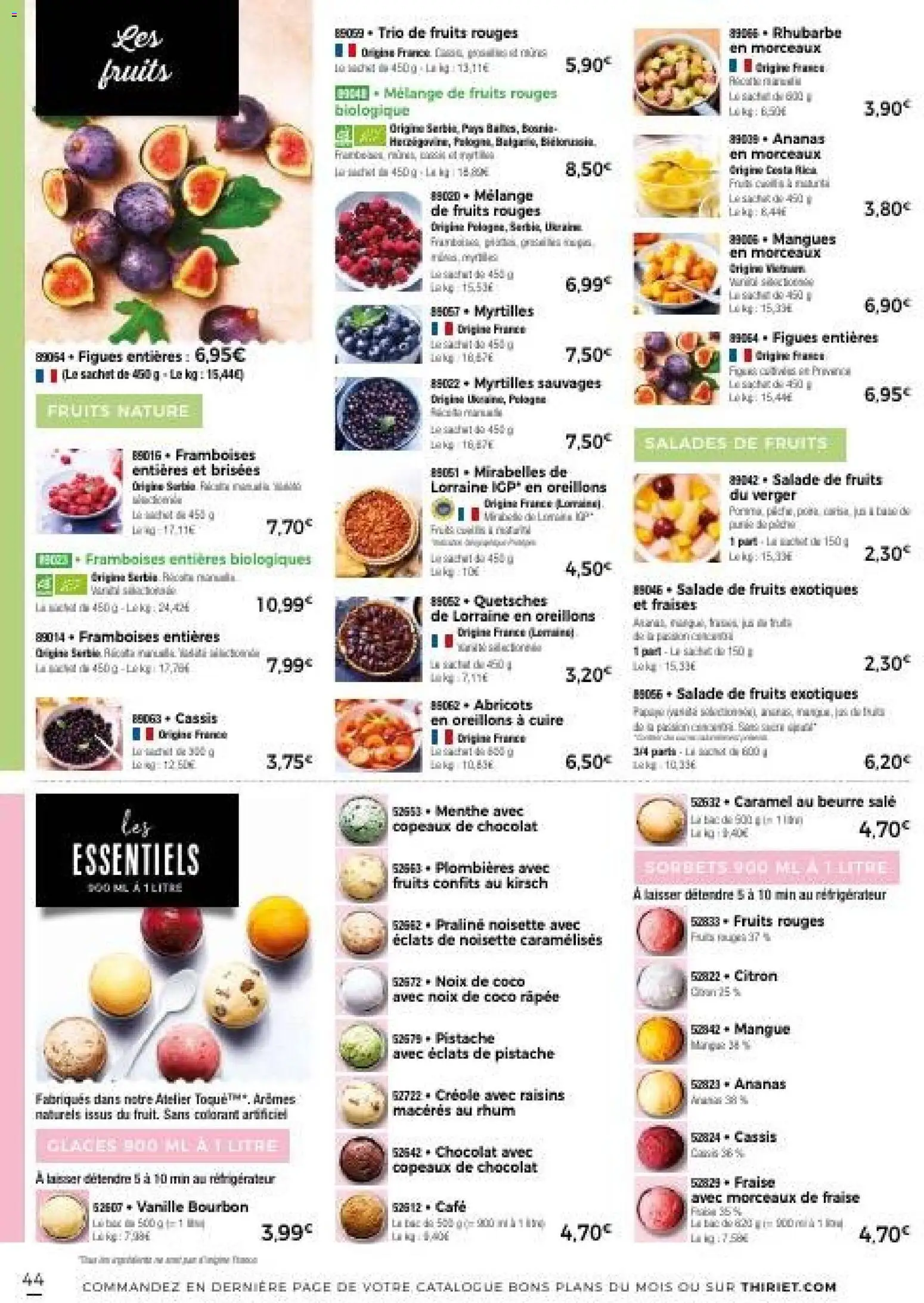 {H1} | Page: 47 | Produits: Salade, Noix de coco, Rhubarbe, Ananas