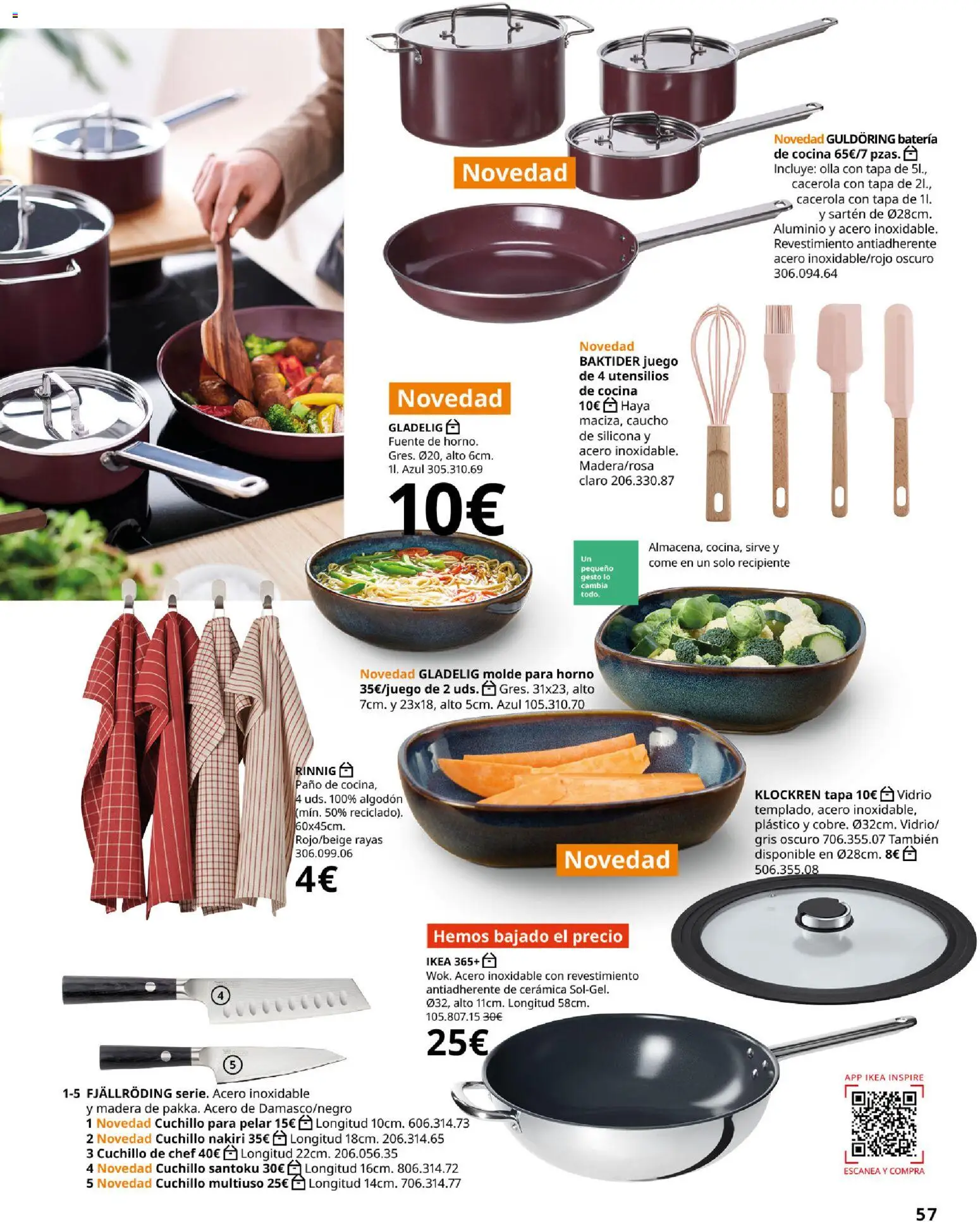 IKEA - Accesorios y decoración │ válido desde el 01/09/2026 | Página: 57 | Productos: Horno, Cocina, Algodón, Batería