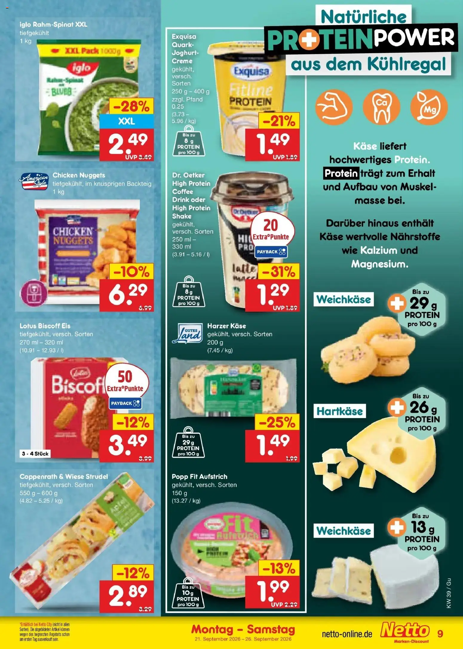 Netto Marken-Discount Prospekt Machern – gültig ab 21.09.2026 | Seite: 13 | Produkte: Käse, Joghurt, Creme, Eis