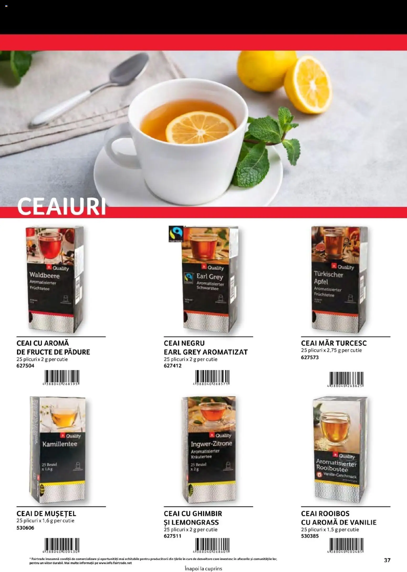 Noul catalog Selgros – valabil de la 01.08.2026 | Pagină: 37 | Produse: Grey, Cutie, Ceai, Fructe