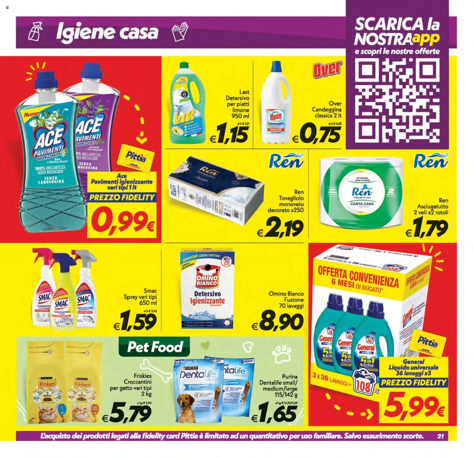 Volantino SuperConveniente del 11/09/2026 | Pagina: 21 | Prodotti: Candeggina, Sgrassatore, Limone, Asciugatutto