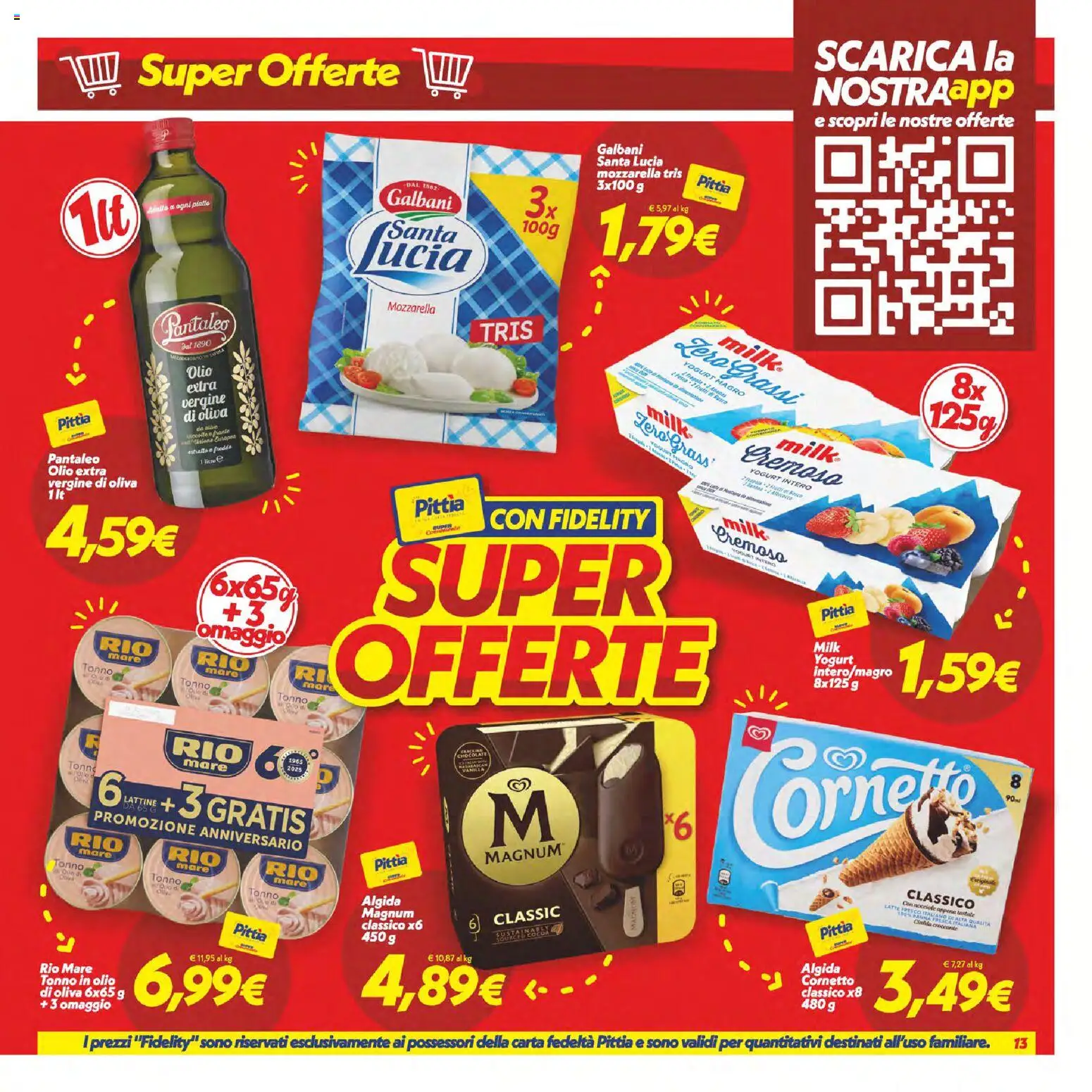 Volantino SuperConveniente del 25/06/2026 | Pagina: 13 | Prodotti: Panna, Latte, Ananas, Piatto