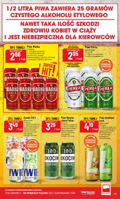 Pogląd oferty "POLOmarket gazetka" - ważna od 24.06.2026 | Strona: 53 | Produkty: Piwo perła, Warka, Piwo Warka, Piwo