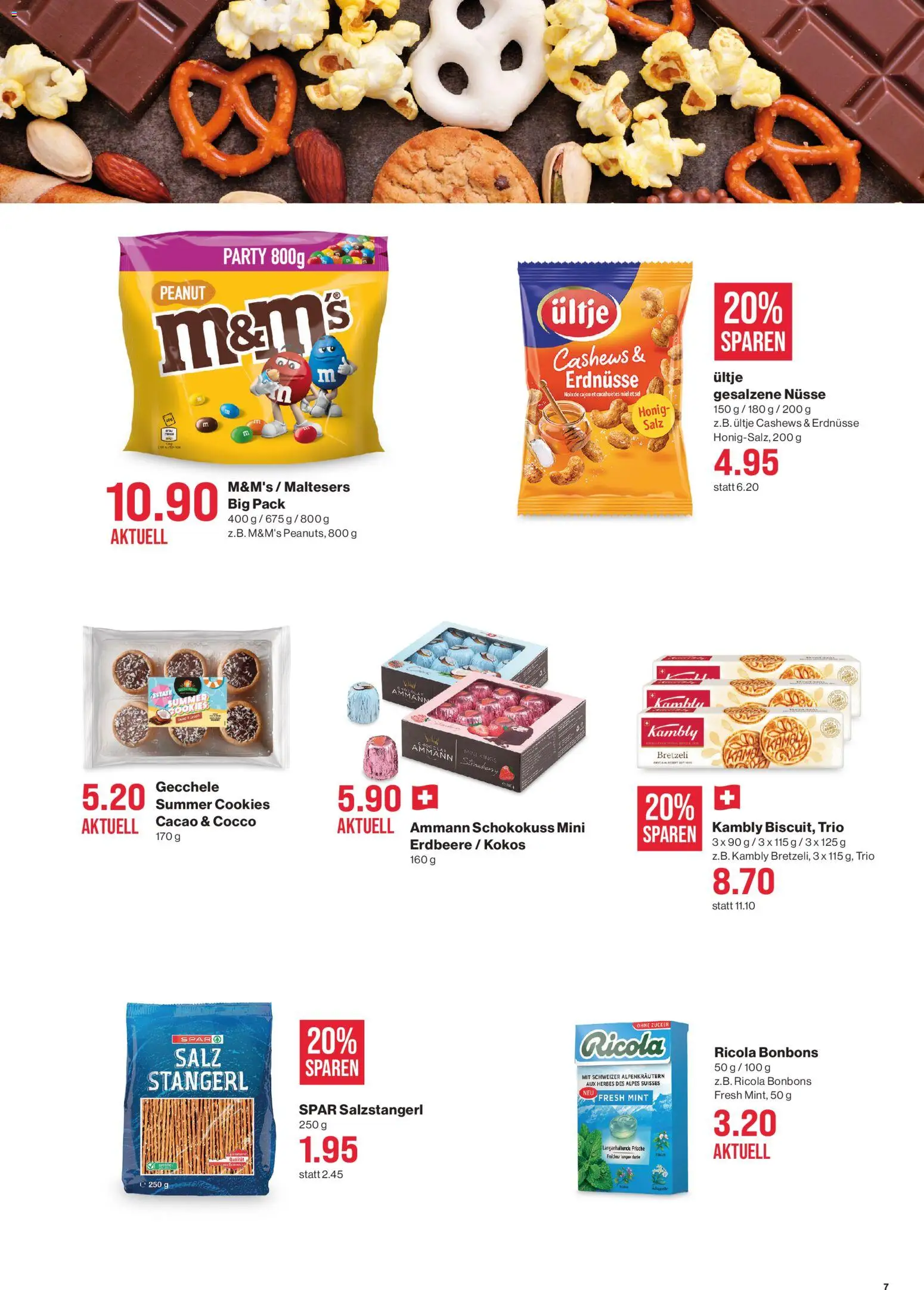 SPAR aktionen – gültig ab 13.08.2026 | Seite: 7 | Produkte: Erdnüsse, Nüsse, Salz, Zucker