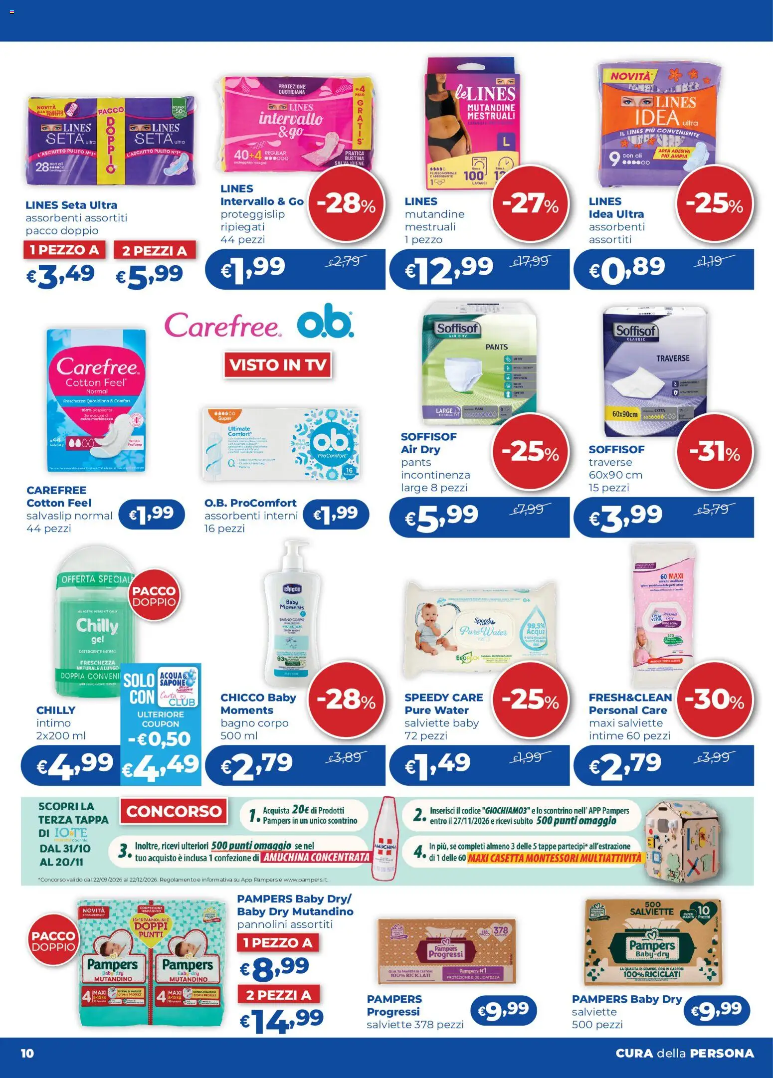 Volantino Acqua e Sapone del 02/11/2026 | Pagina: 10 | Prodotti: Detergente intimo, Detergente, Mutandine, Assorbenti
