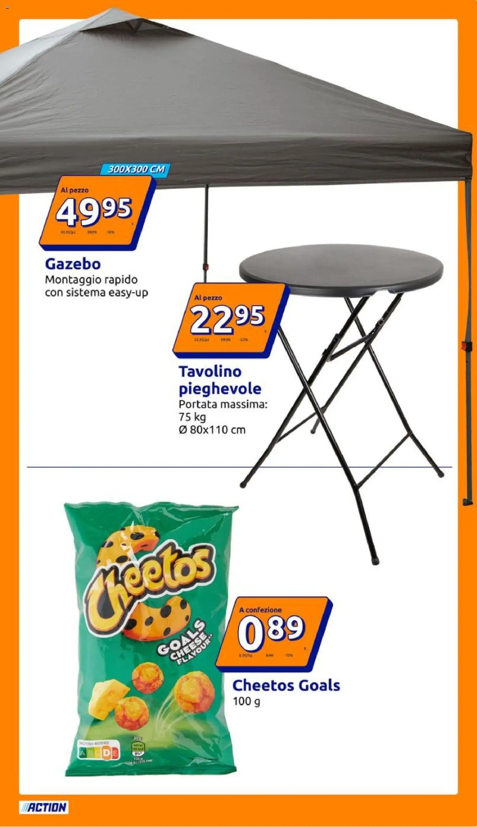 Volantino Action del 03.06.2026 | Pagina: 13 | Prodotti: Tavolino, Gazebo