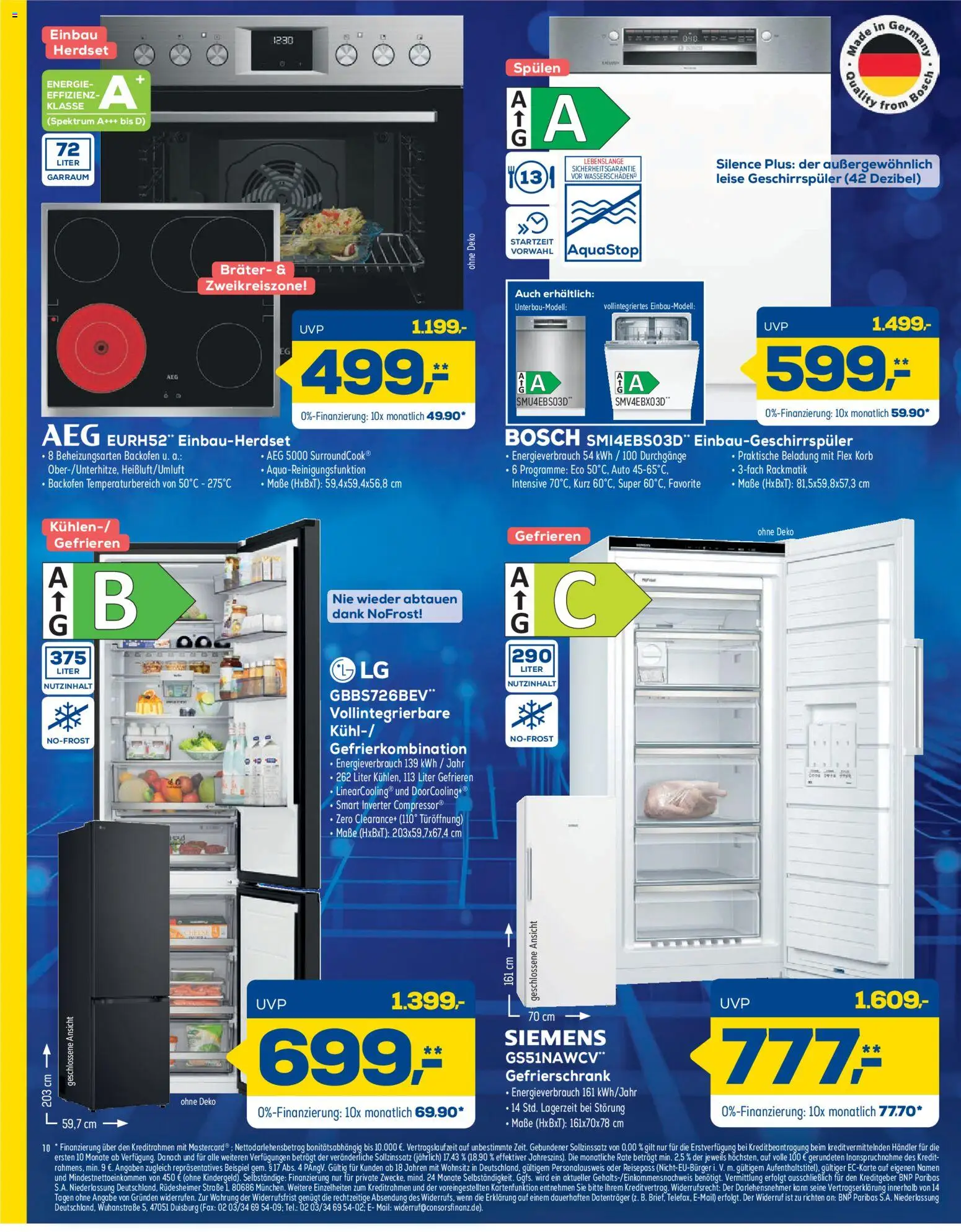 Euronics Prospekt – gültig ab 12.09.2026 | Seite: 10 | Produkte: Siemens, AEG, Korb, Backofen
