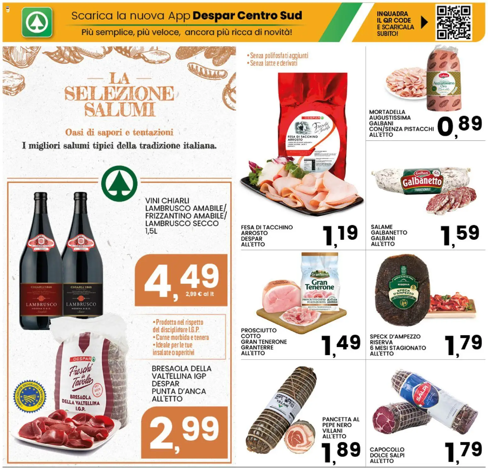Volantino Interspar del 08.06.2026 | Pagina: 9 | Prodotti: Speck, Pancetta, Tacchino, Pepe