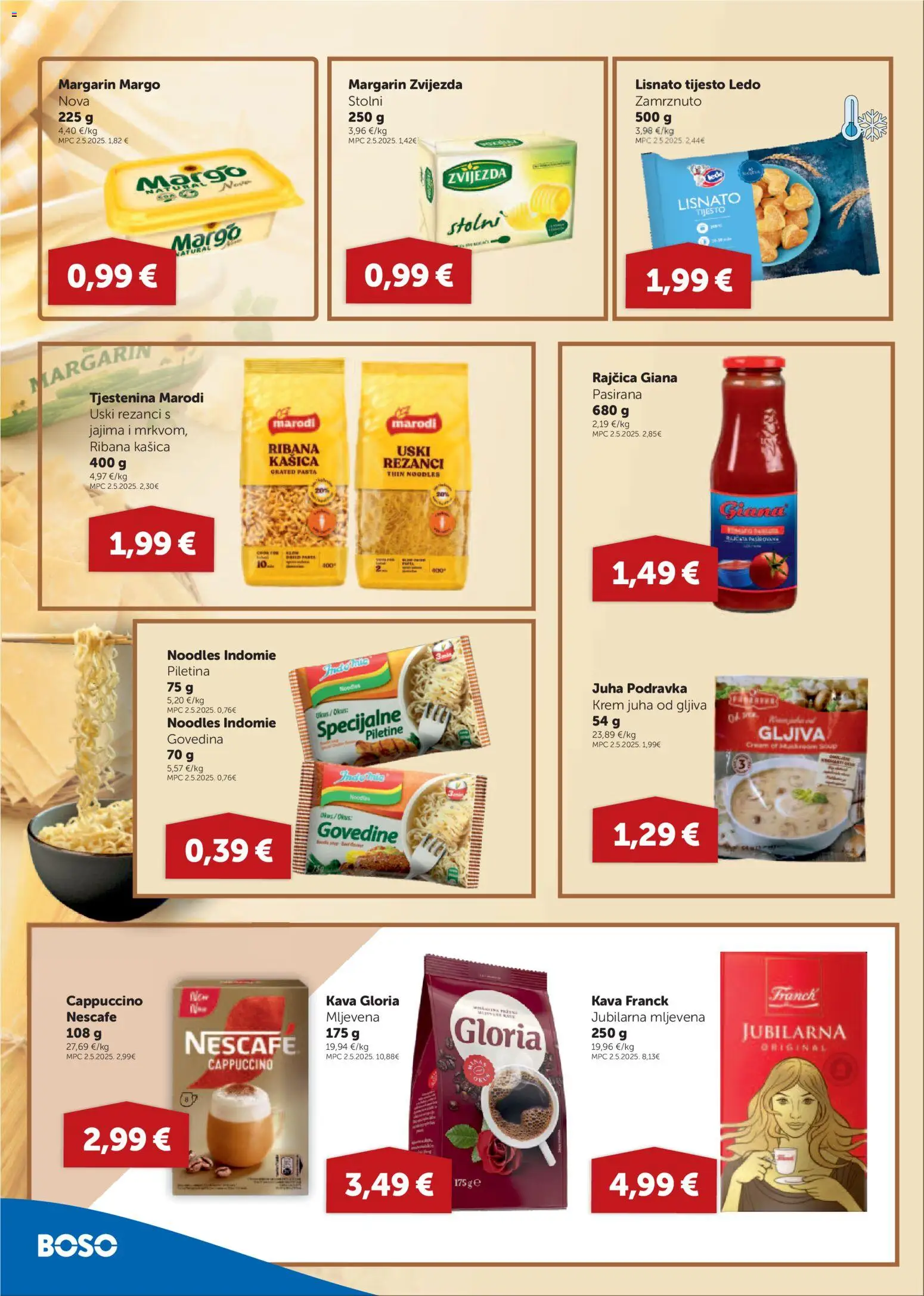 Boso katalog | vrijedi od 10.09.2026 | Stranica: 6 | Proizvodi: Tijesto, Piletina, Rezanci, Lisnato tijesto