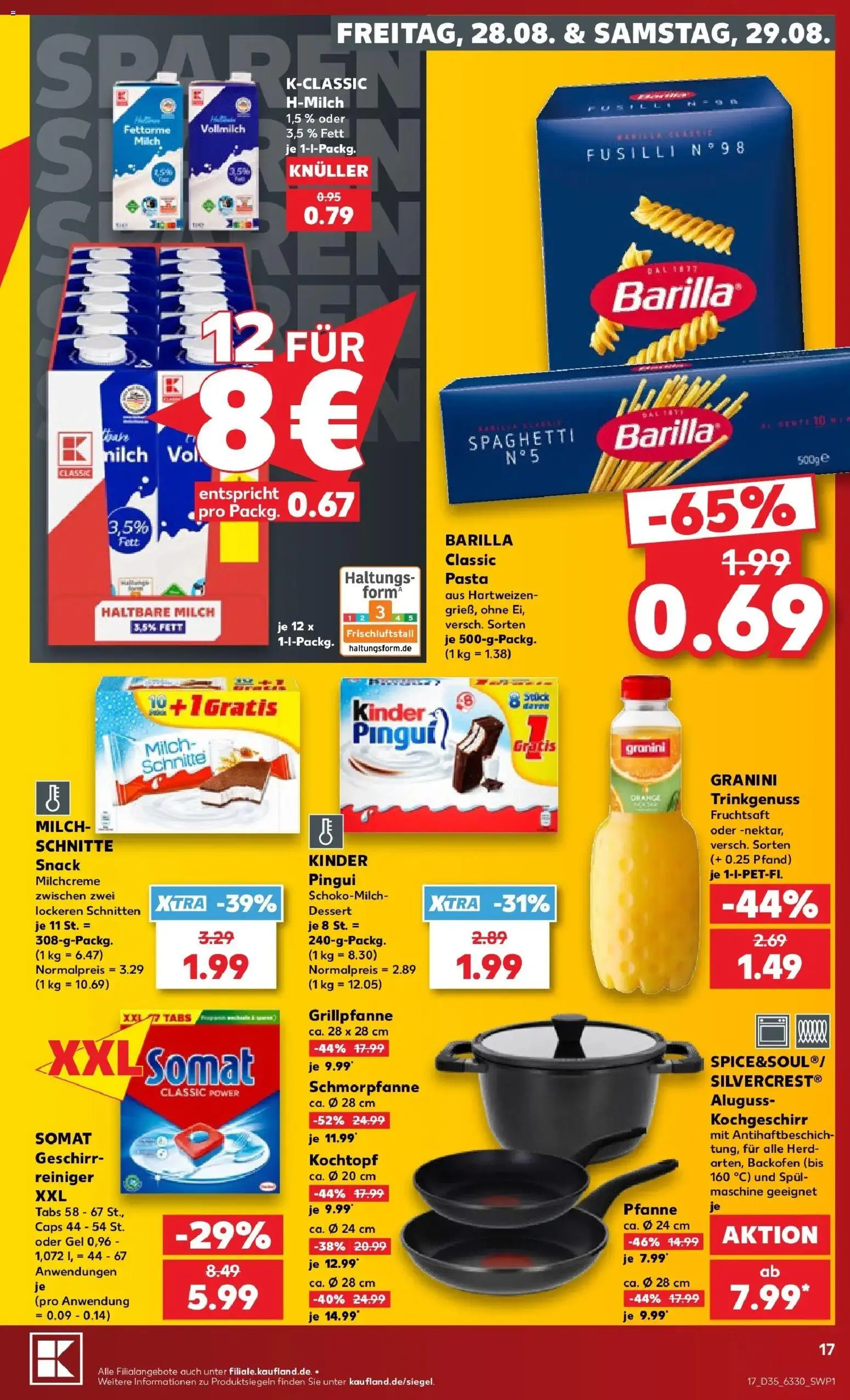Prospekt Kaufland ab 27.08.2026 » Angebote Online zum Blättern | Seite: 17 | Produkte: Herd, Haltbare milch, Backofen, Fruchtsaft