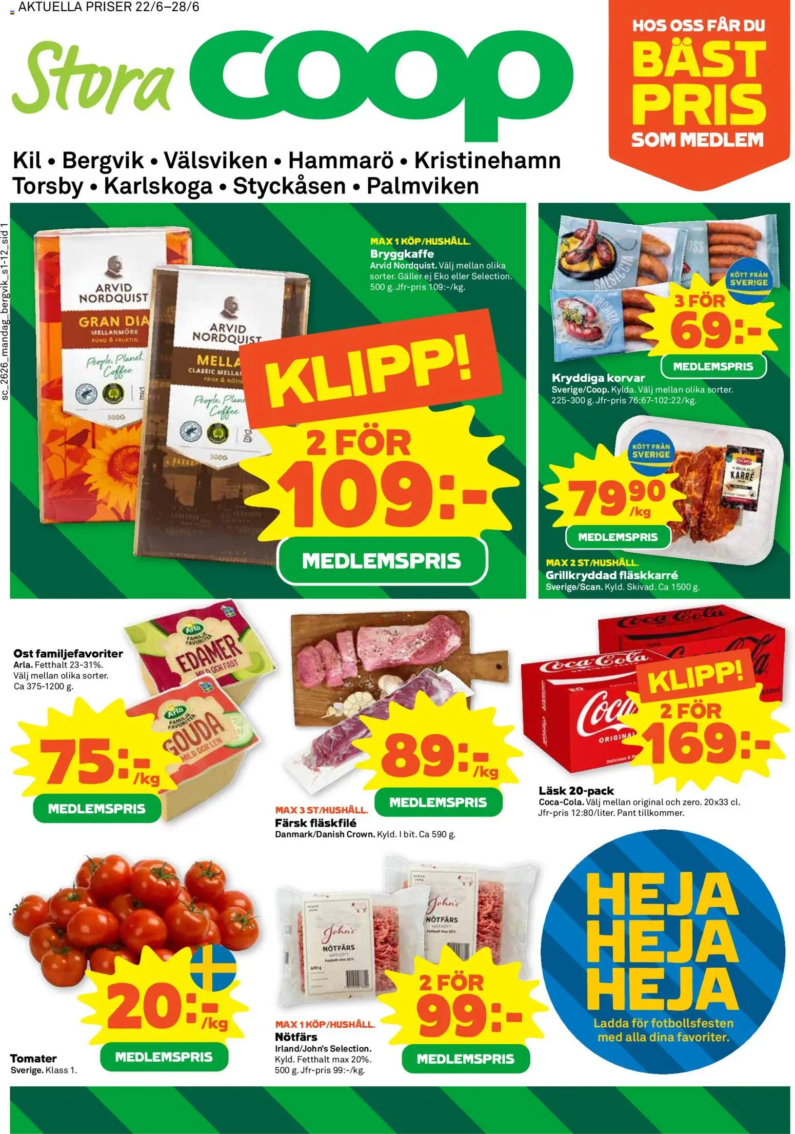 Stora Coop reklamblad aktuell från 22/06/2026 | Sida: 1