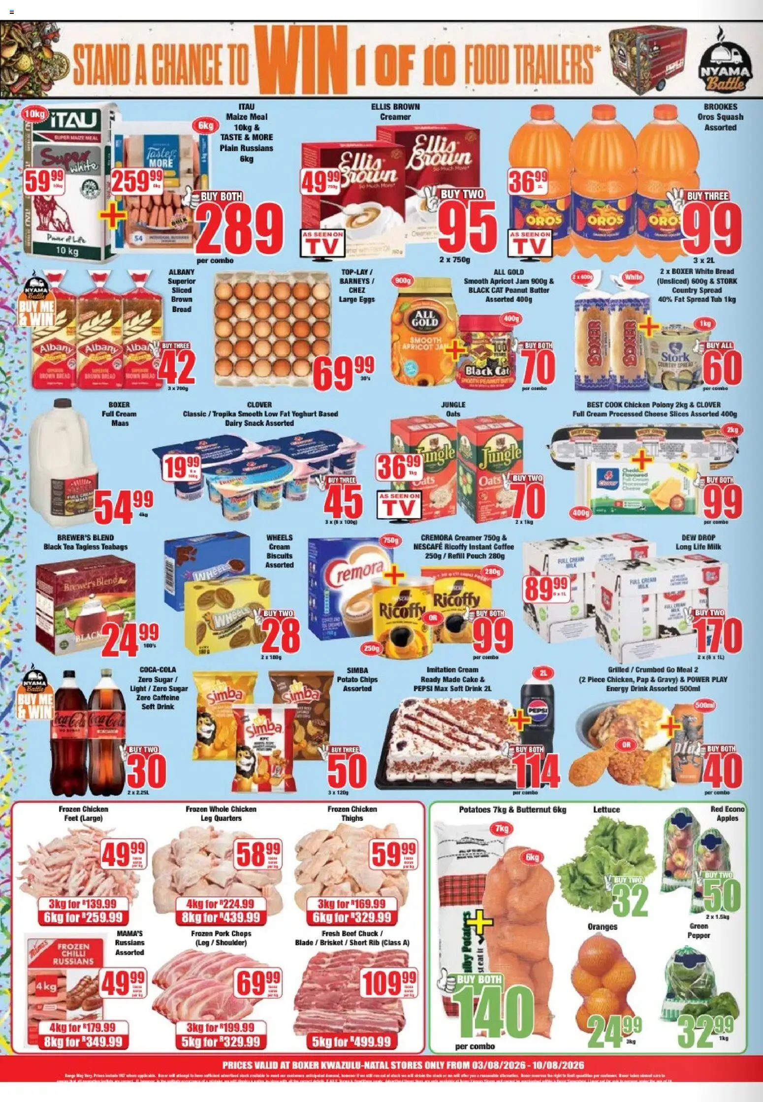 New Boxer catalogue – valid from 03/08/2026 | Page: 2 | Products: Creamer, Biscuits, Chicken, Peanut butter