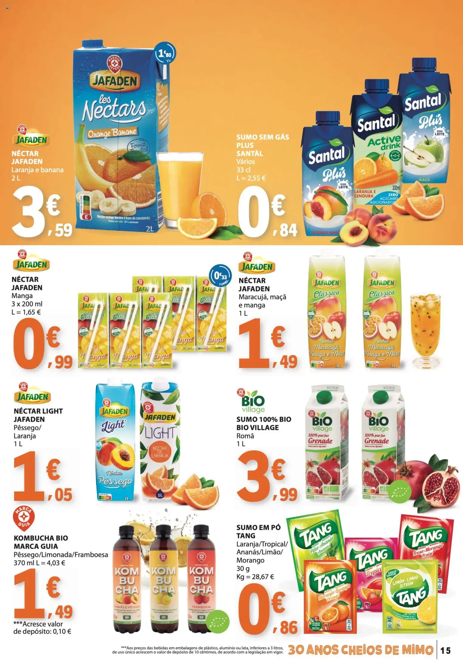E.Leclerc folheto Bebidas, Gelados e Iogurtes │ válido de 16.06.2026 | Página: 15 | Produtos: Kombucha, Pó, Sumo, Cenoura