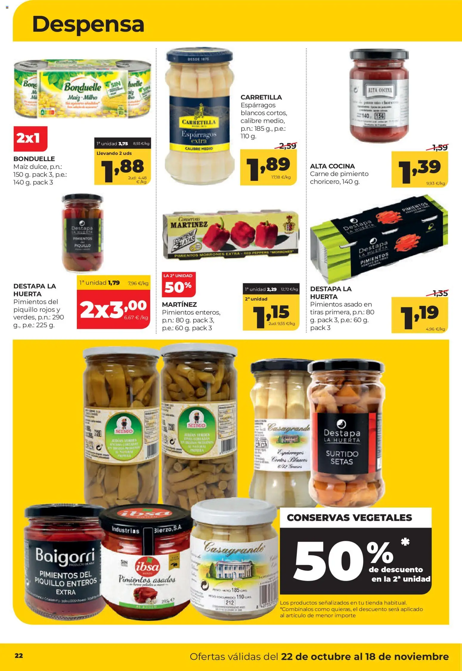 Alimerka folleto Castilla y León │ válido desde el 22/10/2026 | Página: 24 | Productos: Maíz, Espárragos, Cocina, Carne