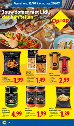 DELUXE Tonijn in olijfolie, Tonijn fillets met oregano of mango - Voorbeeld van een folder van Lidl, geldig van 13/07/2026 | Pagina: 14